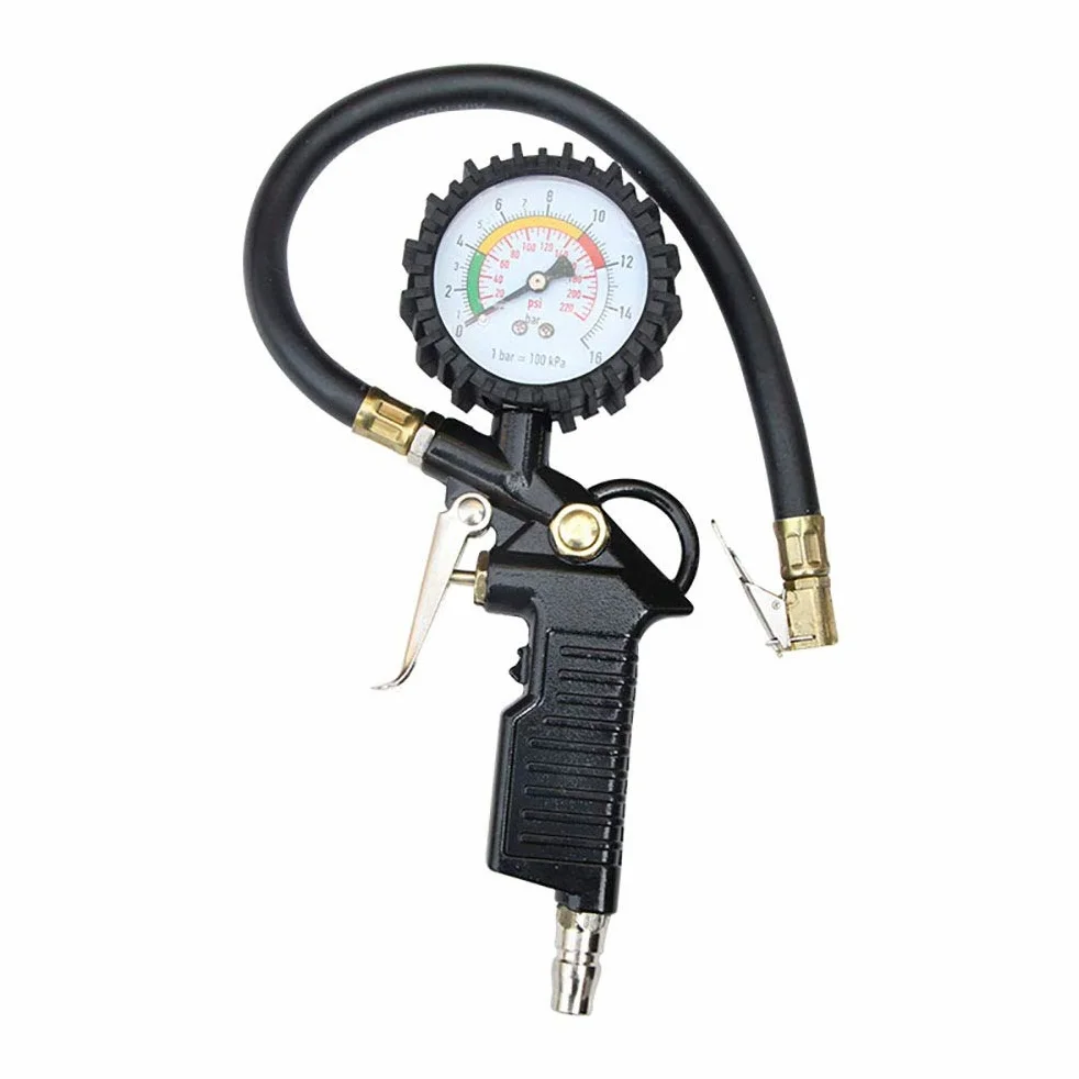 Manómetro para neumáticos, Detector de presión neumáticos, pistola aire carga, for mantenimiento(A3)
