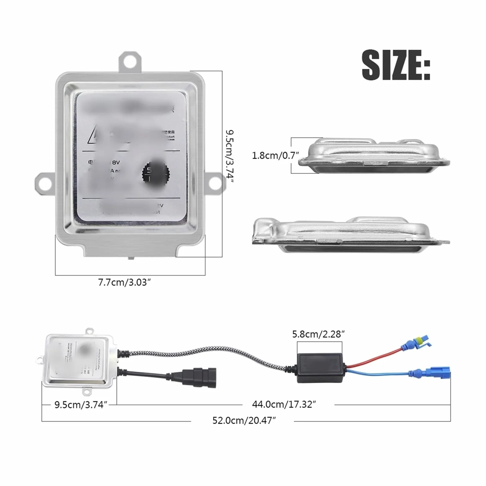 Unidad de controlador de módulo de giro Arranque rápido para bloque de balasto CA 55W para encendido Digital xenón para coche para bombilla H7 H1 H4 H3 H11 H8 H13(2PCS)