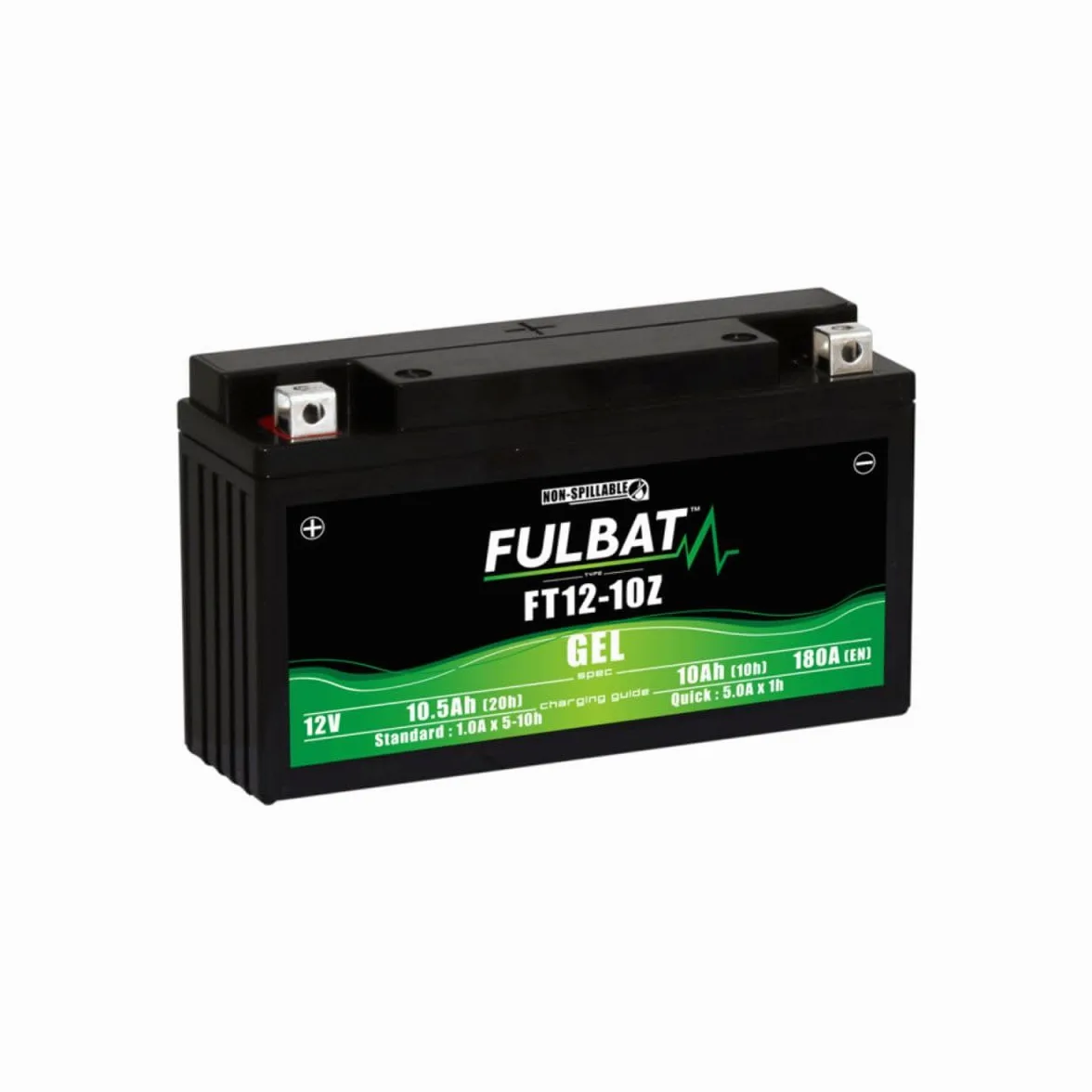 Batería de moto BT12-10Z BS Compatible ZONTES Urban 125 12V 10Ah 194x112x59mm