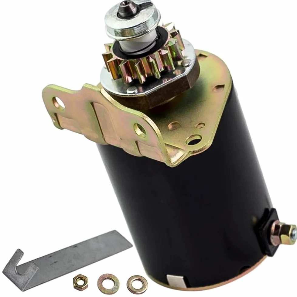 Motor De Arranque Encendido Motor Arranque Alta Resistencia Reemplazar Motor para Briggs Engranaje 14 Dientes para Tractor Cortacésped L105 Motor Arranque