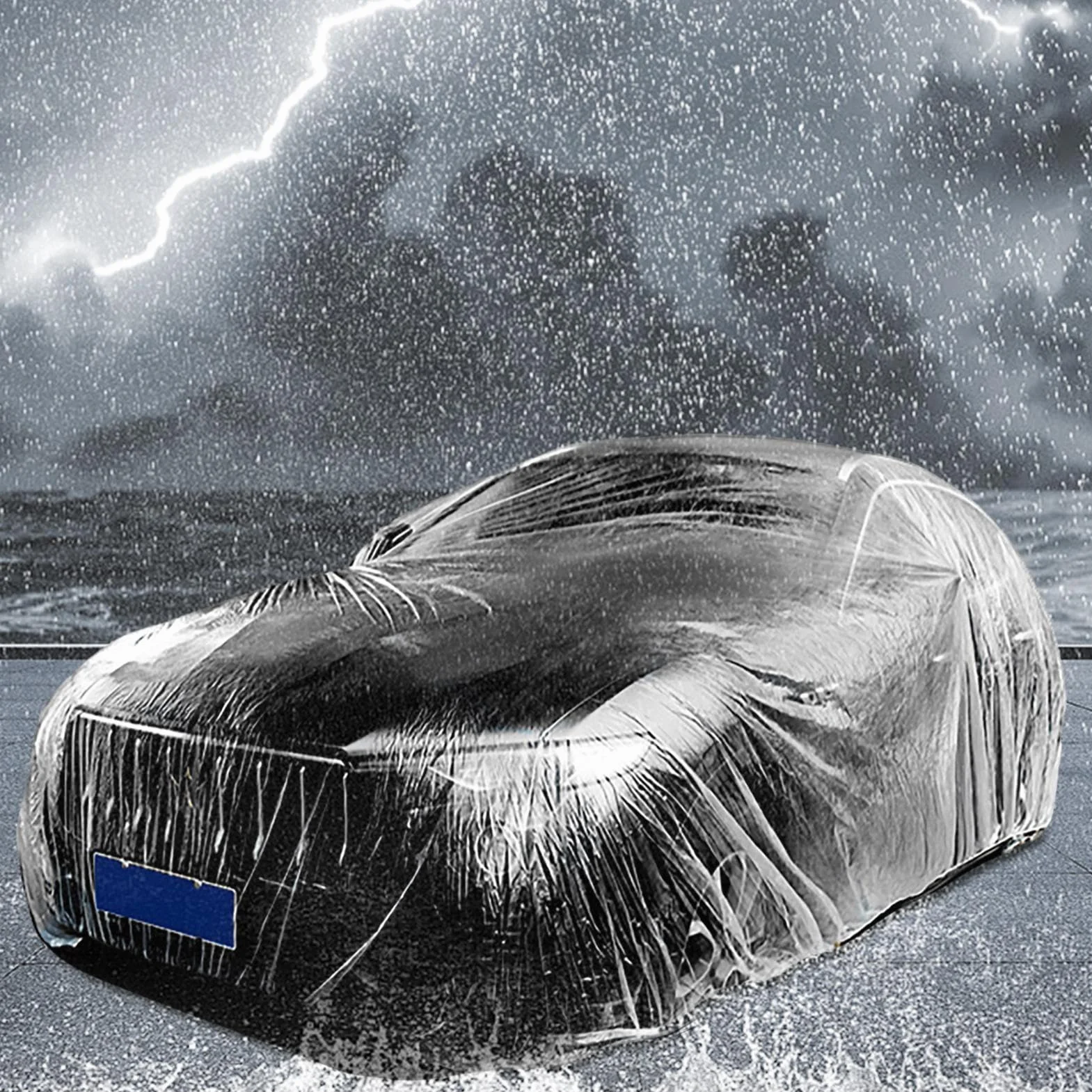 Clear Car Cover – Car Cover, Protective Coverr | Impermeable Film, Outdoor Vehicle Covers for Clears Shockproof Covers, Full Wind and Sun Protection