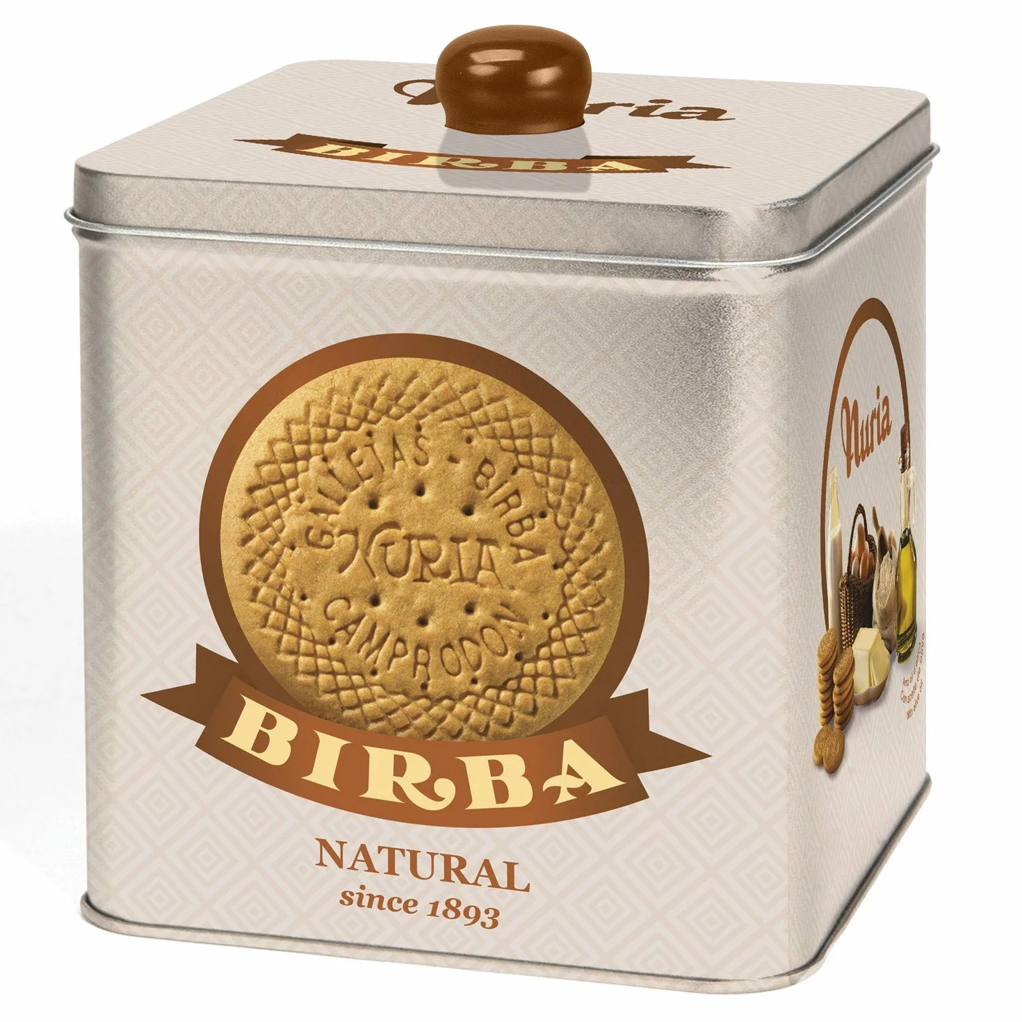 Birba Galletas Nuria Lata Beige de Regalo 580 gramos