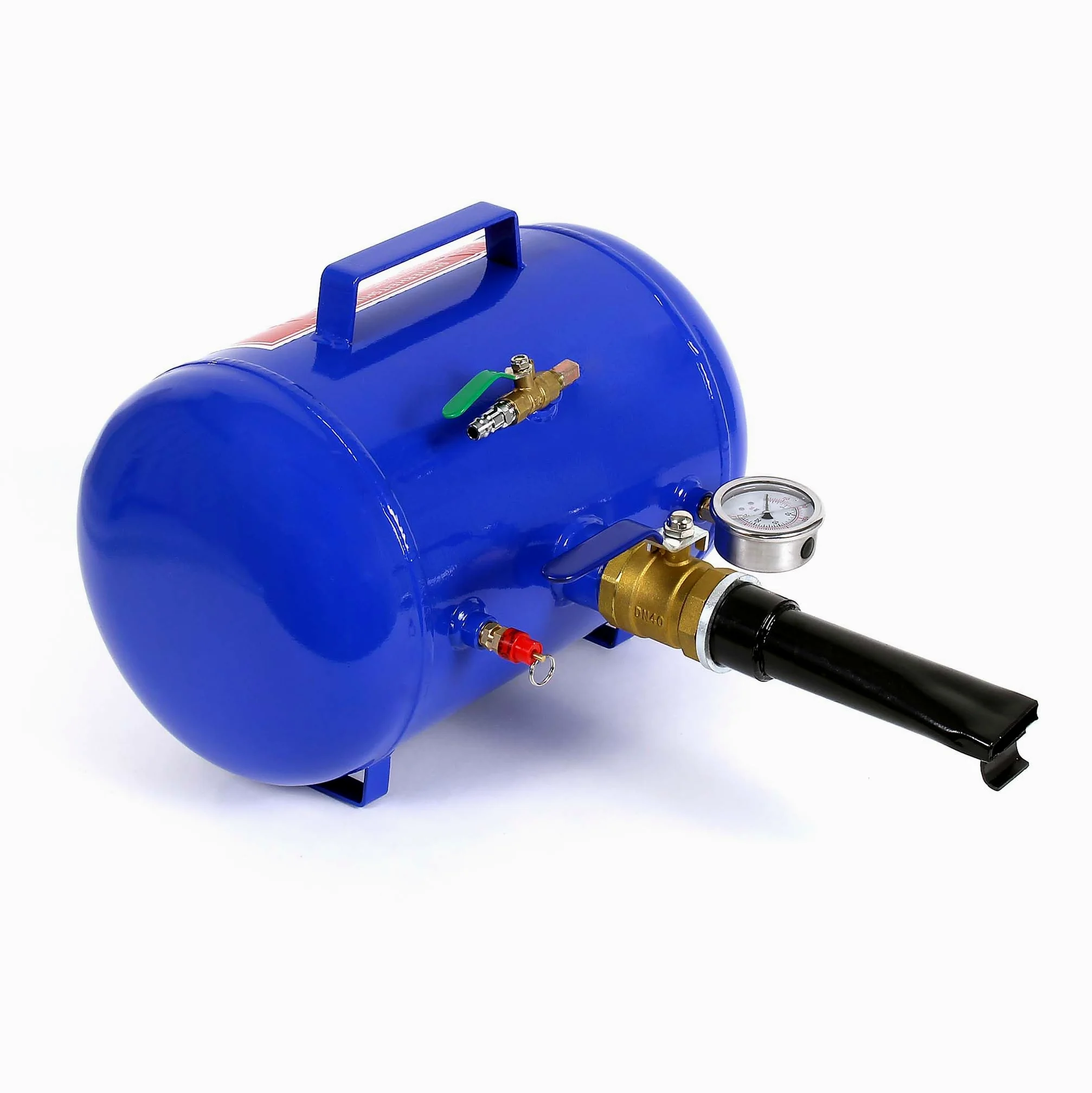 WilTec Cañón de Aire para inflado de neumáticos 19l Aire comprimido inflador Booster MAX. 10bar