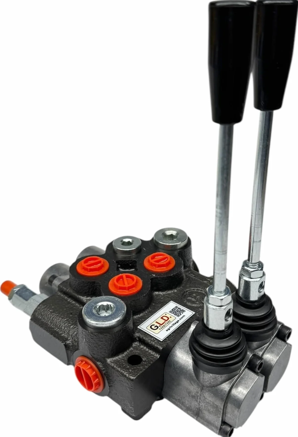 Distribuidor oleodinámico para tractor 2 palancas -1 doble efecto + 1 simple efecto 3/8" 45 litros 300 bar