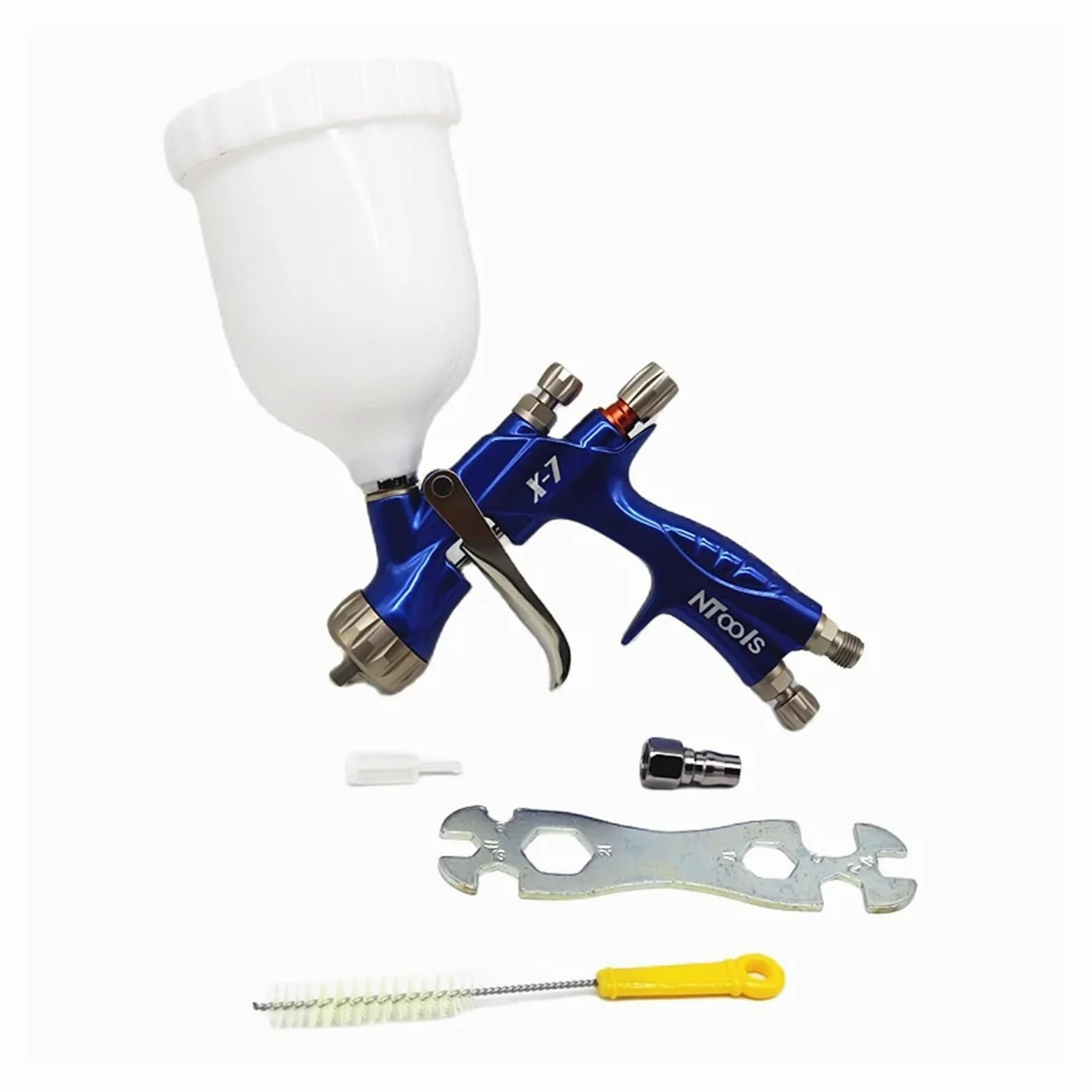 Pistola pulverizadora de 1,3 mm con Filtro Aire y Conector Manguera Giratorio 360 ​​Grados Herramientas neumáticas Pintura for automóviles Alta atomización Aerógrafo(RP1.3)