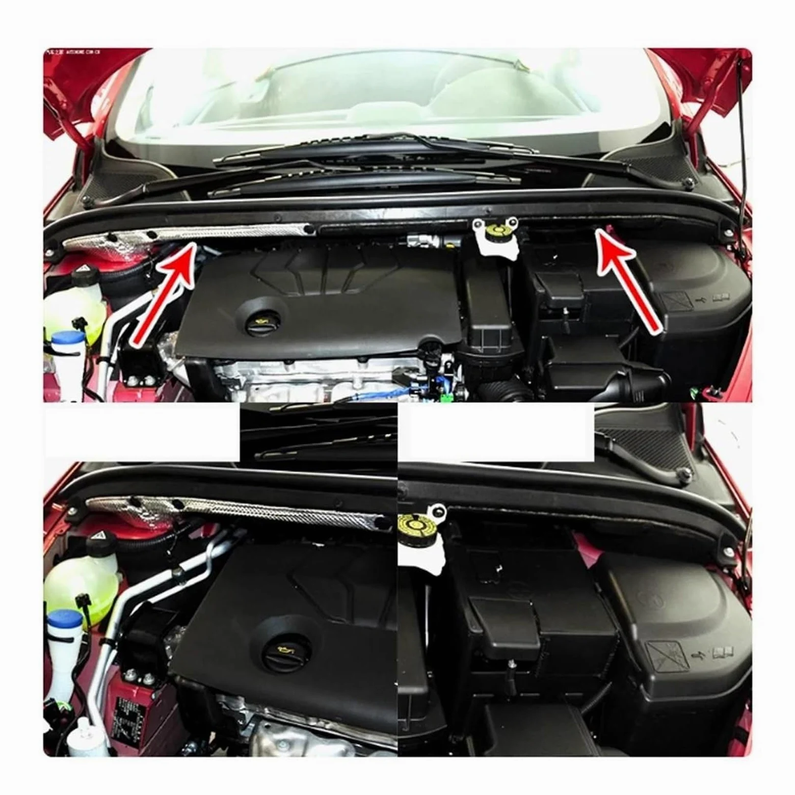 Aislamiento automóviles Motor Coche Cubierta Capó Revestimiento Aislante Inferior Almohadilla Algodón Insonorización Calor Térmica Para Peugeot 307 2001-2014