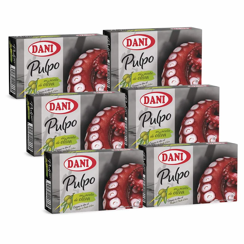 Pulpo en aceite de oliva 6 x 106 gr Dani