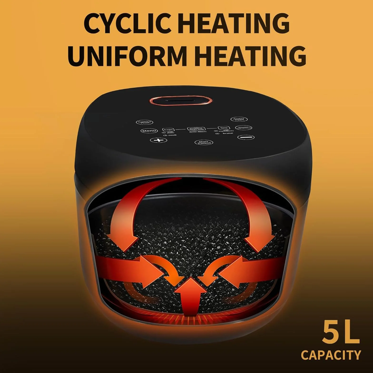 Olla boba comercial 900 W 5 litros automática para almidón de patata perlado control pantalla táctil