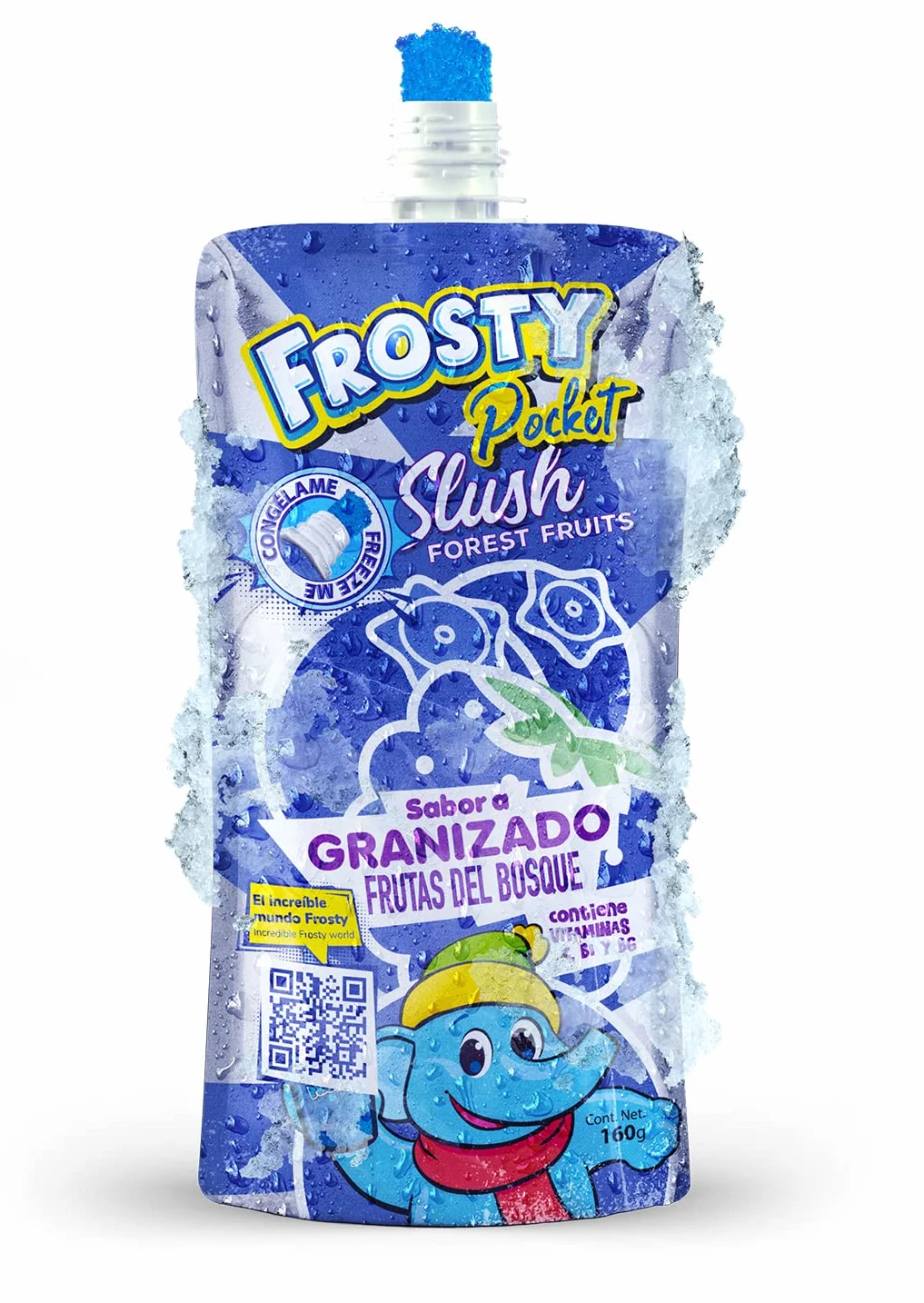 Frosty Pocket El Granizado En Casa o Para Llevar 10 Bolsas Sabor Frutas Del Bosque