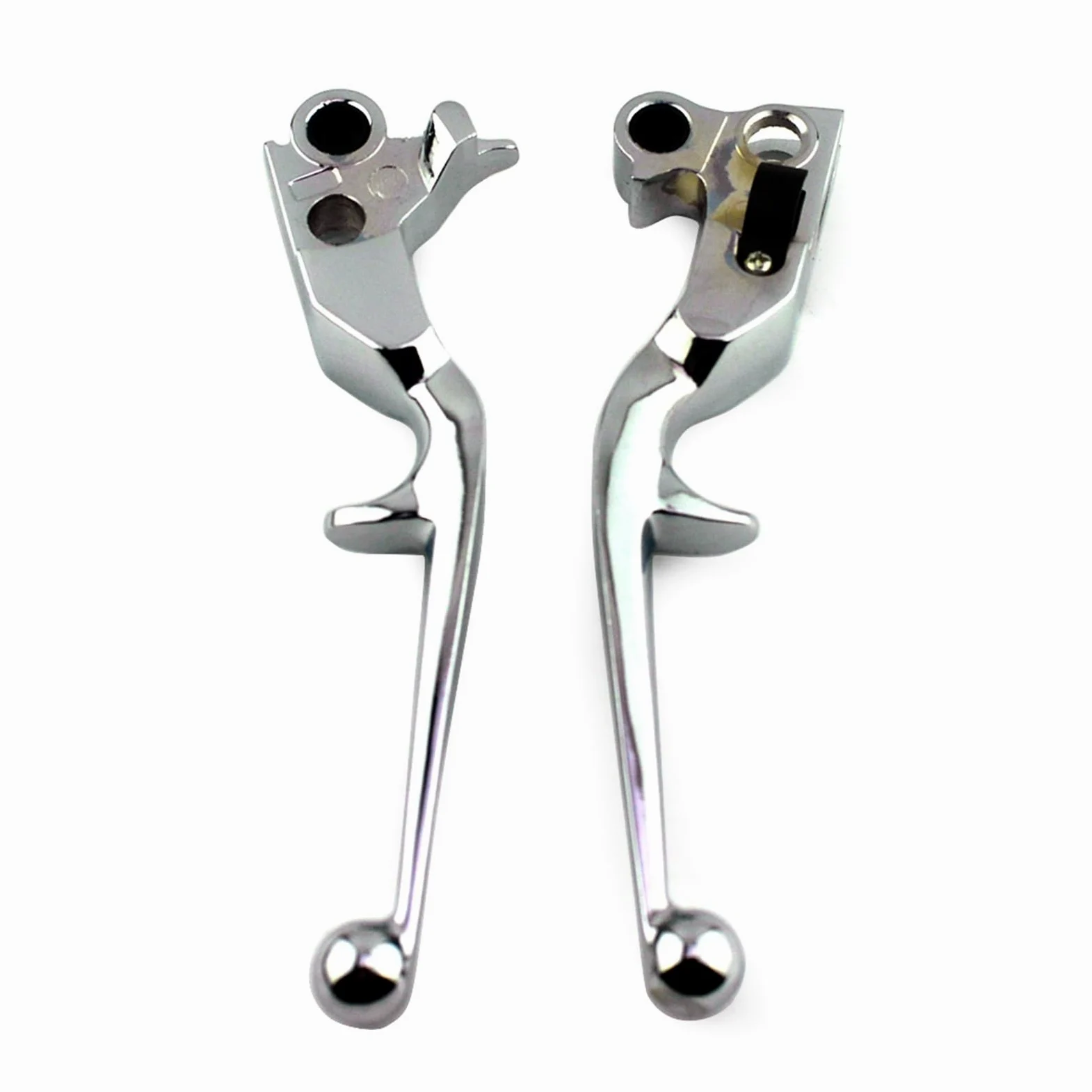 Palanca de embrague freno Palanca de embrague freno motocicleta para Harley, para Sportster, para Touring, Dyna Softail, cable manija(Prata)