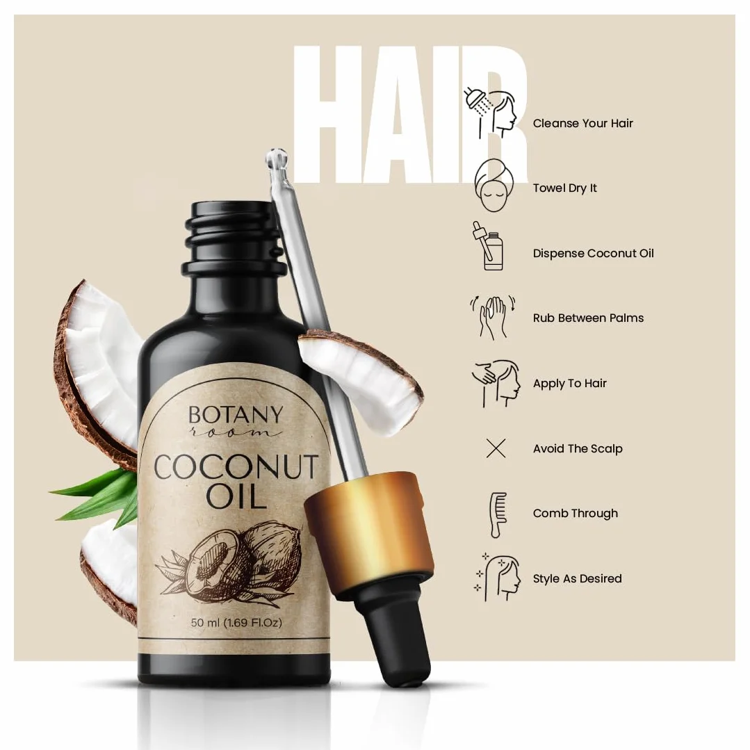 Aceite de Coco Orgánico Hidratante Natural para Cabello Sano y Piel Radiante
