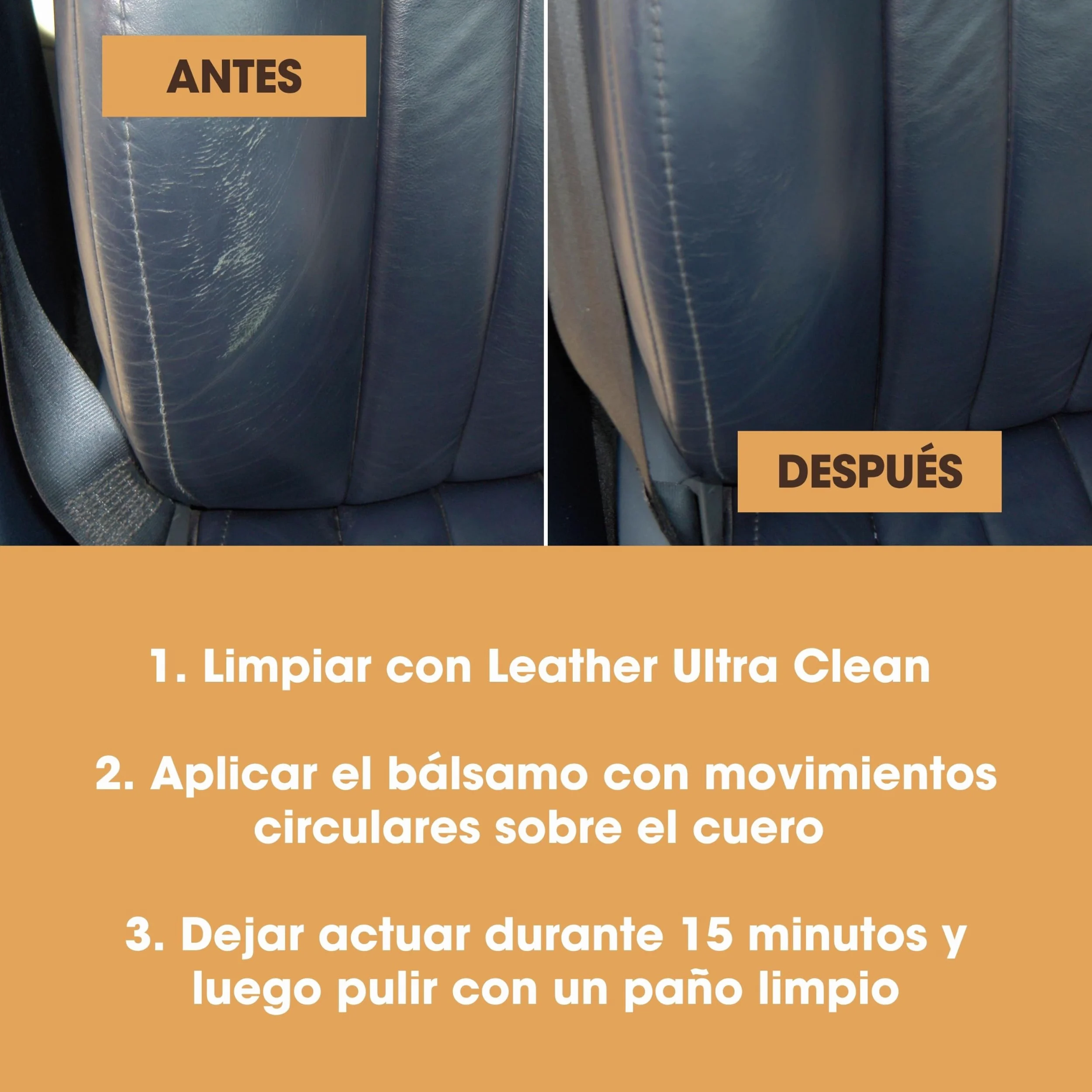 Furniture Clinic Easy - Kit de restauración de cuero (gris claro) | Incluye bálsamo para recolorear, ultra limpio, esponja y paño para muebles, asientos de coche, zapatos y bolsas
