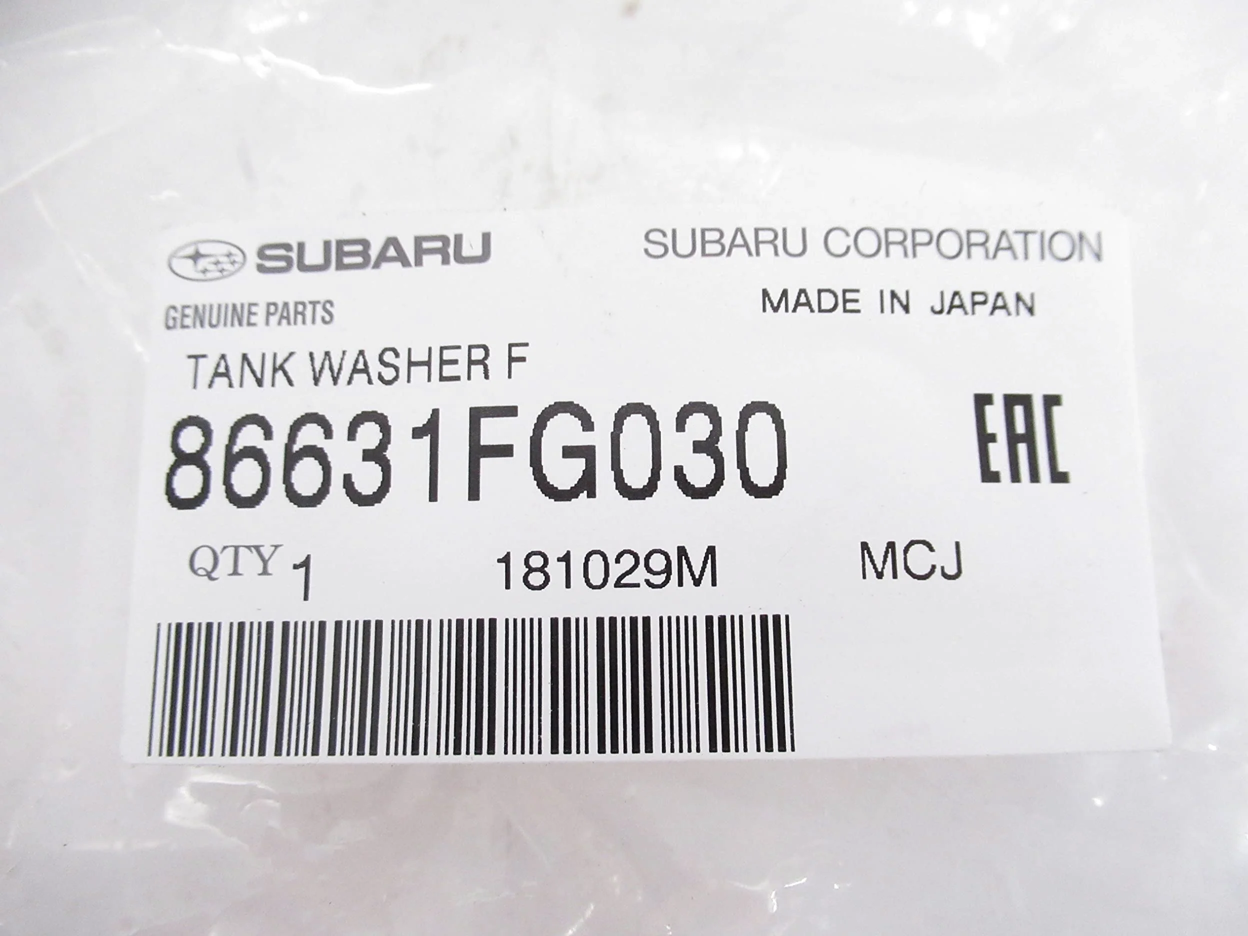 Subaru 86631 FG030, depósito de líquido limpiaparabrisas