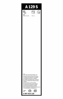BOSCH Escobilla Limpiaparabrisas Juego de 2 Escobillas Delante | Tipo de escobilla: Escobilla con hoja plana | Longitud 1: 625mm | Longitud 2: 625mm 3 397 014 129 Compatible con IVECO Daily VI Furgón