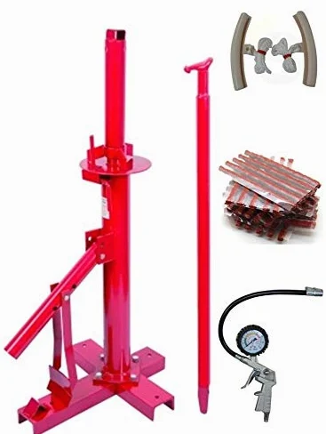 démonte neumático Manual Auto + 60 mechas reparación neumáticos + 1 pistola de inflado + 2 protecciones Llanta