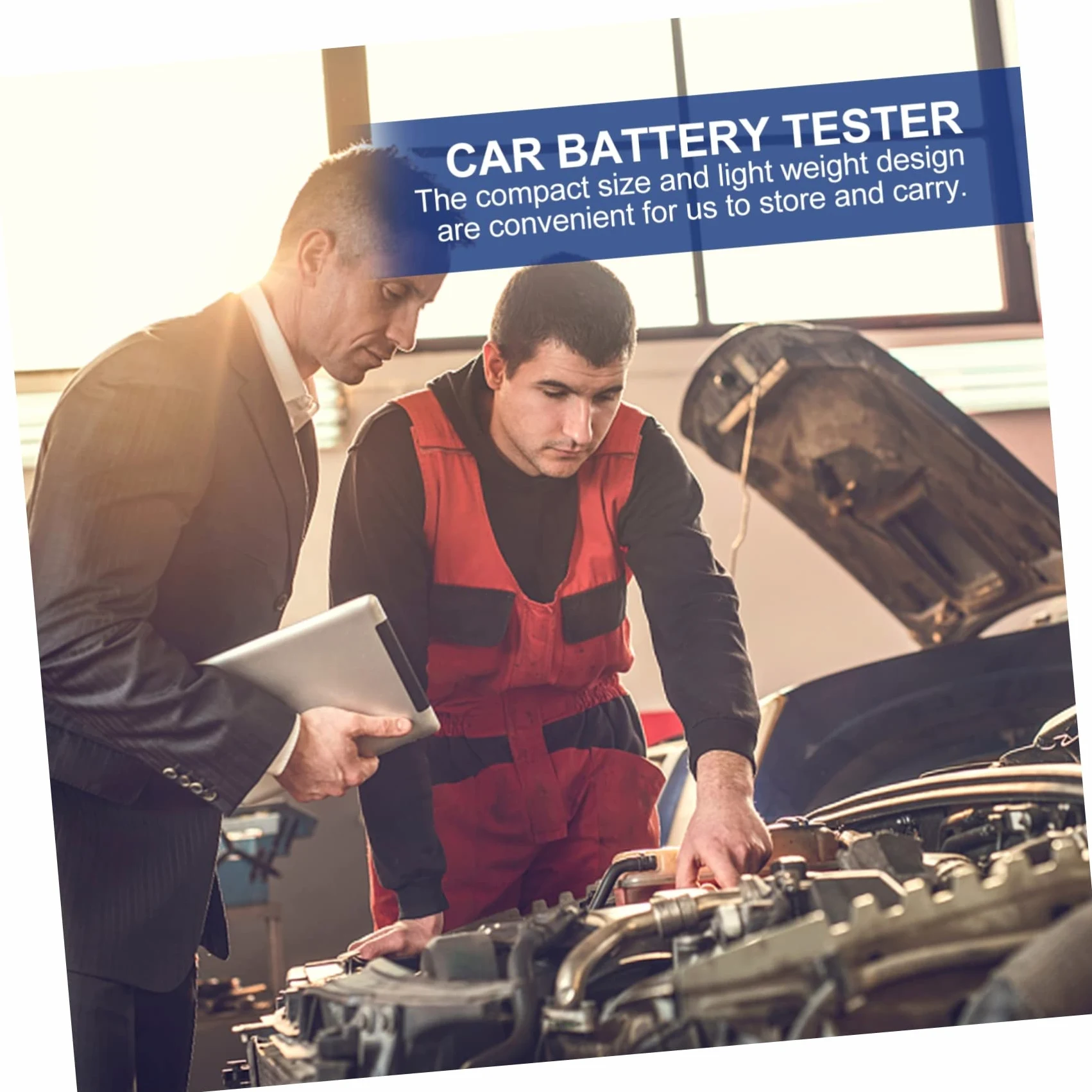Comprobador de Batería de Coche 12 V de Plástico Pantalla | 9 Idiomas Seleccionables, Peso Ligero, Uso en Suministro de Coche, Analizador de Batería Automotriz