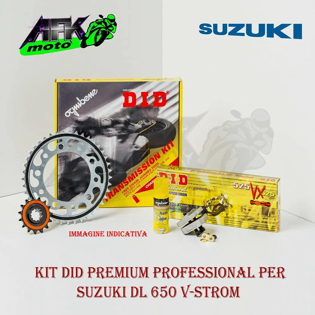 Kit de transmisión DID Piñón Corona Cadena DL V-Strom-XT 650 ABS 2012-2021