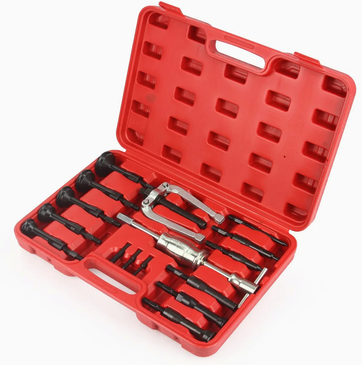 Kit Extractor Inercial Rodamientos Bujes Ø8-58 mm | Martillo M10 295 cm | Adaptadores M6x1.0 M8x1.25 M10x1.5