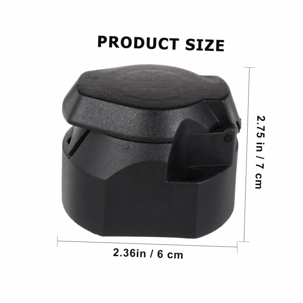 iplusmile Adaptador Enchufe para Remolque 12v 7 Pines EU Estándar 2 Piezas Negro con Conectores Metálicos y Plásticos para Vehículo Comercial y Coche