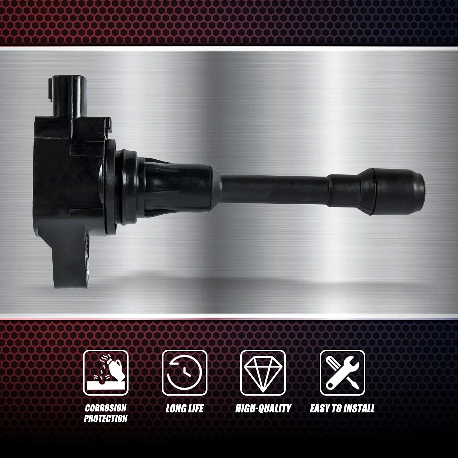 RANSOTO Paquete de bobina de encendido y bujía compatible con Nissan Altima Cube Rogue Sentra Versa NV200 1.6L 1.8L 2.0L 2.5L L4 sustituye a UF549 9029, juego de 4
