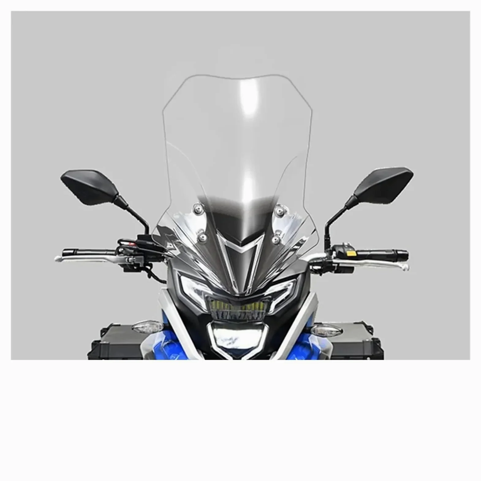 Cúpula Touring Parabrisas Delantero De Motocicleta XR5, Deflector De Viento Ampliado Y Elevado para Macbor para Montana para XR5 XR 5 para XR5 Macbor Montana Carenabris(Transparent 55cm)