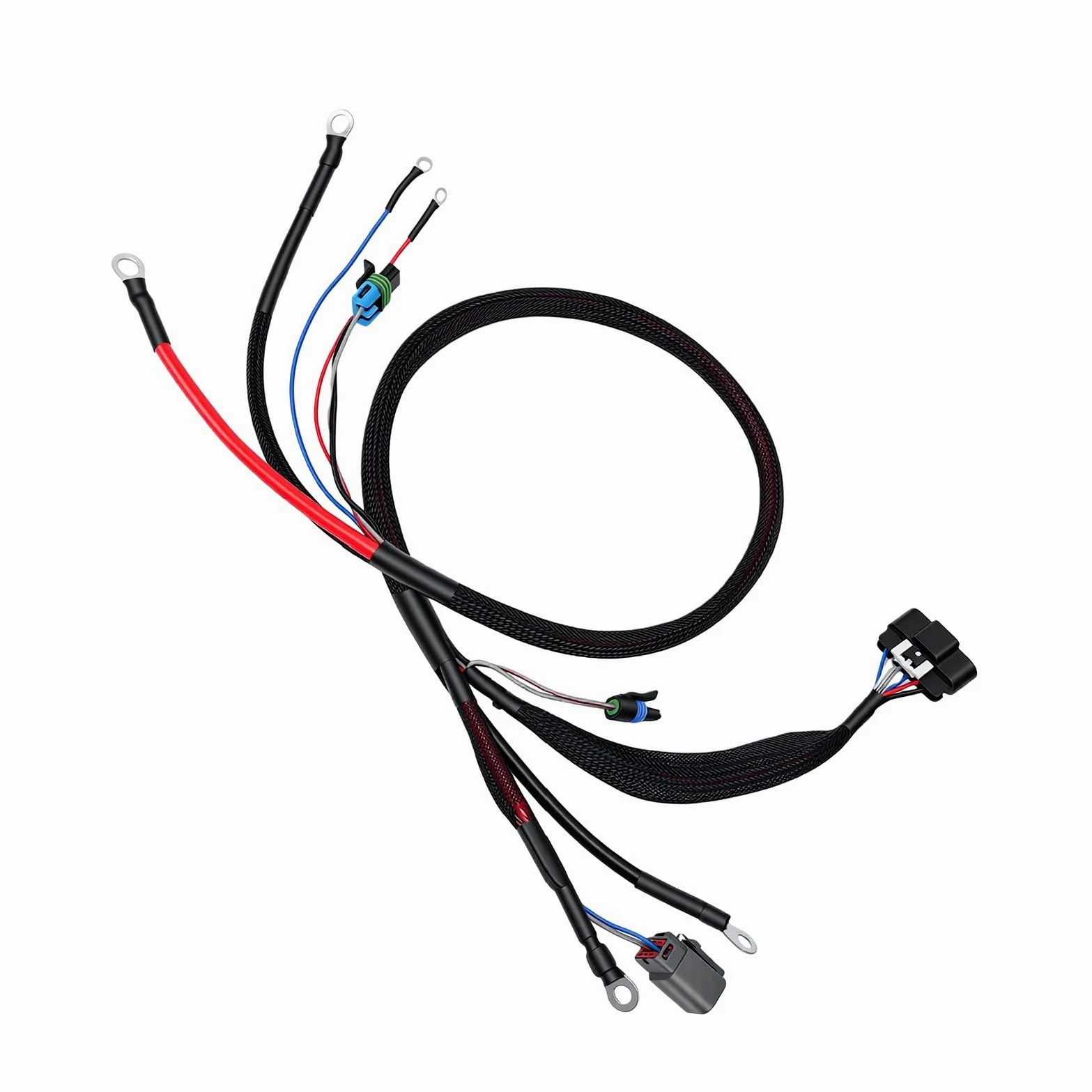 Keenso Arnés de Cables Apto para Equipos El Arnés de Cables Tejido de Alta Resistencia Se Conecta de Manera Eficiente para la Construcción 1 X Unidad