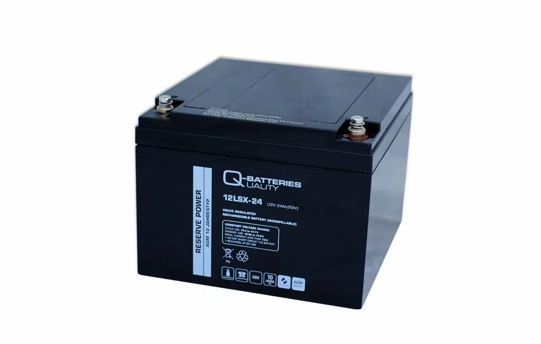 Batería Qbatteries 12LSX-24 Agm Long Life. Tecnología AGM. 12V - 24Ah (166x17...