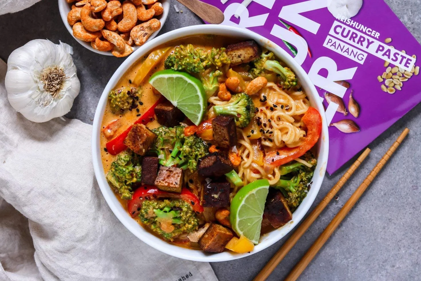 Reishunger Juego de Pastas de Curry Tailandés 5 x 50g - Pasta de Curry Roja Amarilla Verde Massaman Panang - Vegano
