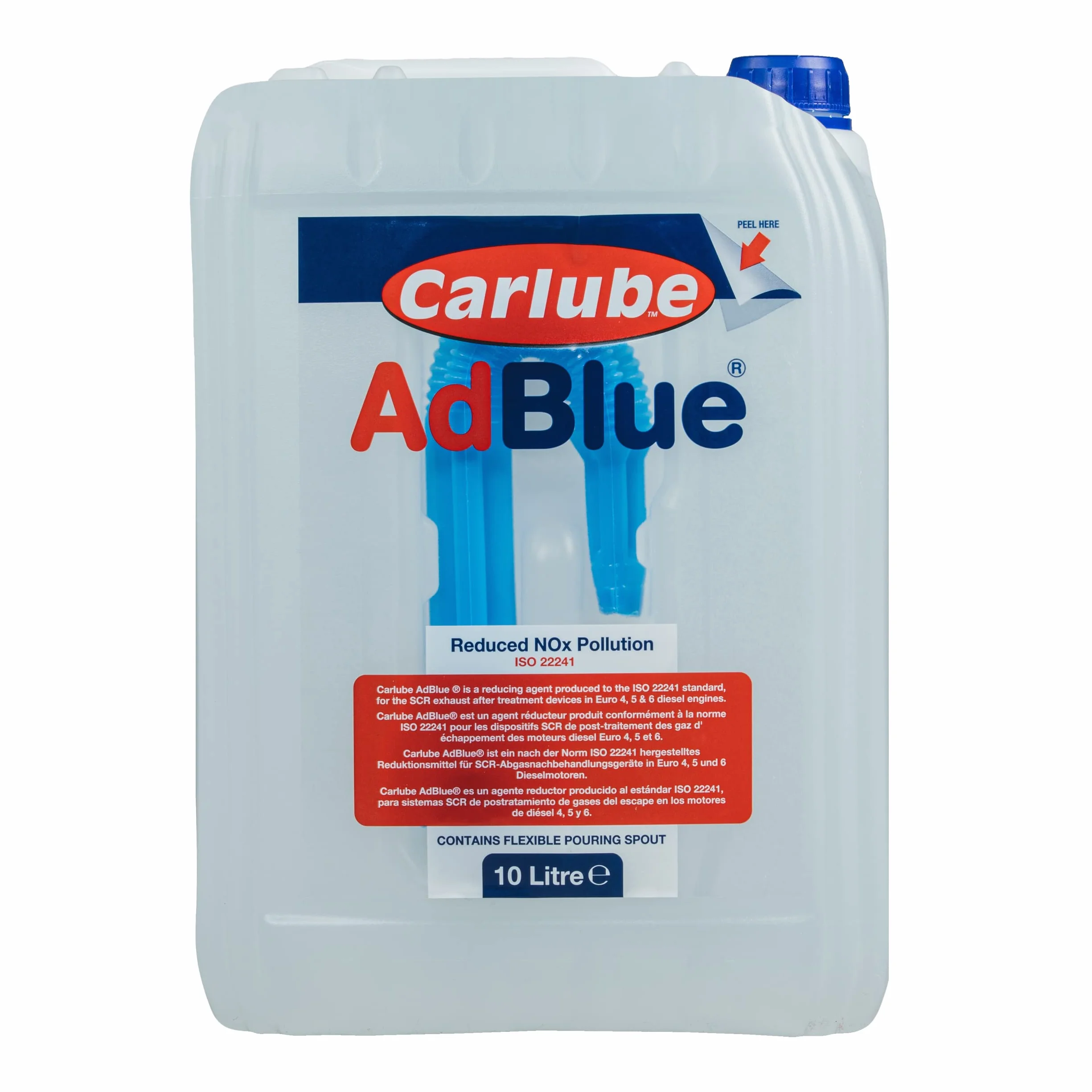 Carlube Adblue - Boquilla de vertido integrada para Coche y camión, 10 litros