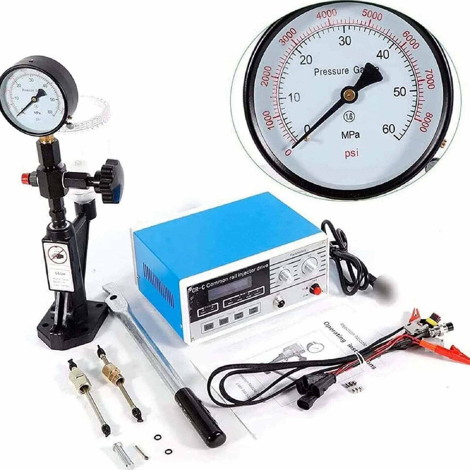 Probador De Inyectores Diésel Common Rail, Kit De Compresión para Probador De Inyectores Diésel, Probador De Inyectores Diésel Profesional Multifuncional,