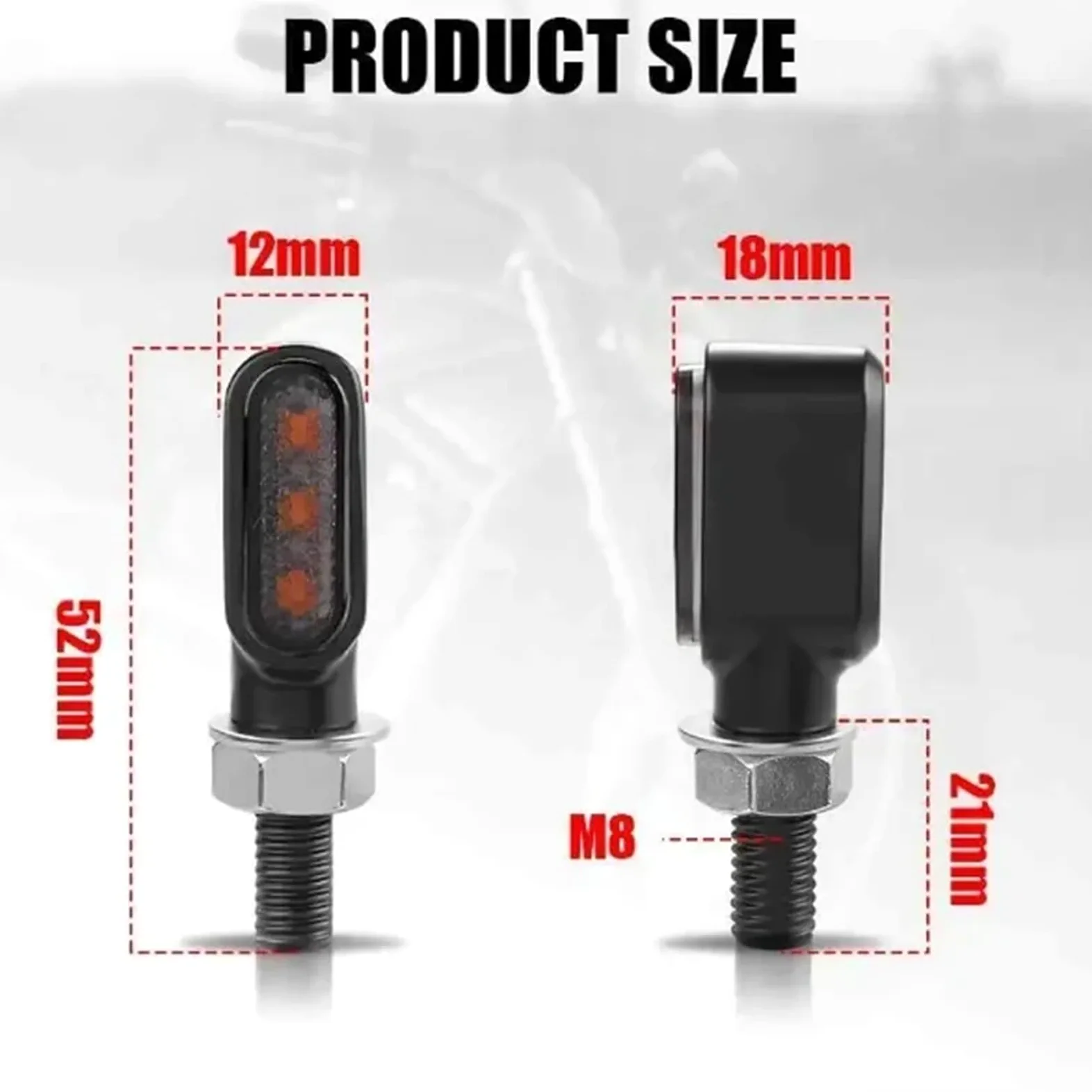 Luces de señalización Luz De Señal Giro Motocicleta | Luz de señal de giro para motocicleta, lámpara intermitente con indicador intermitente de Moto de 12V(3 LED and 6 LED)