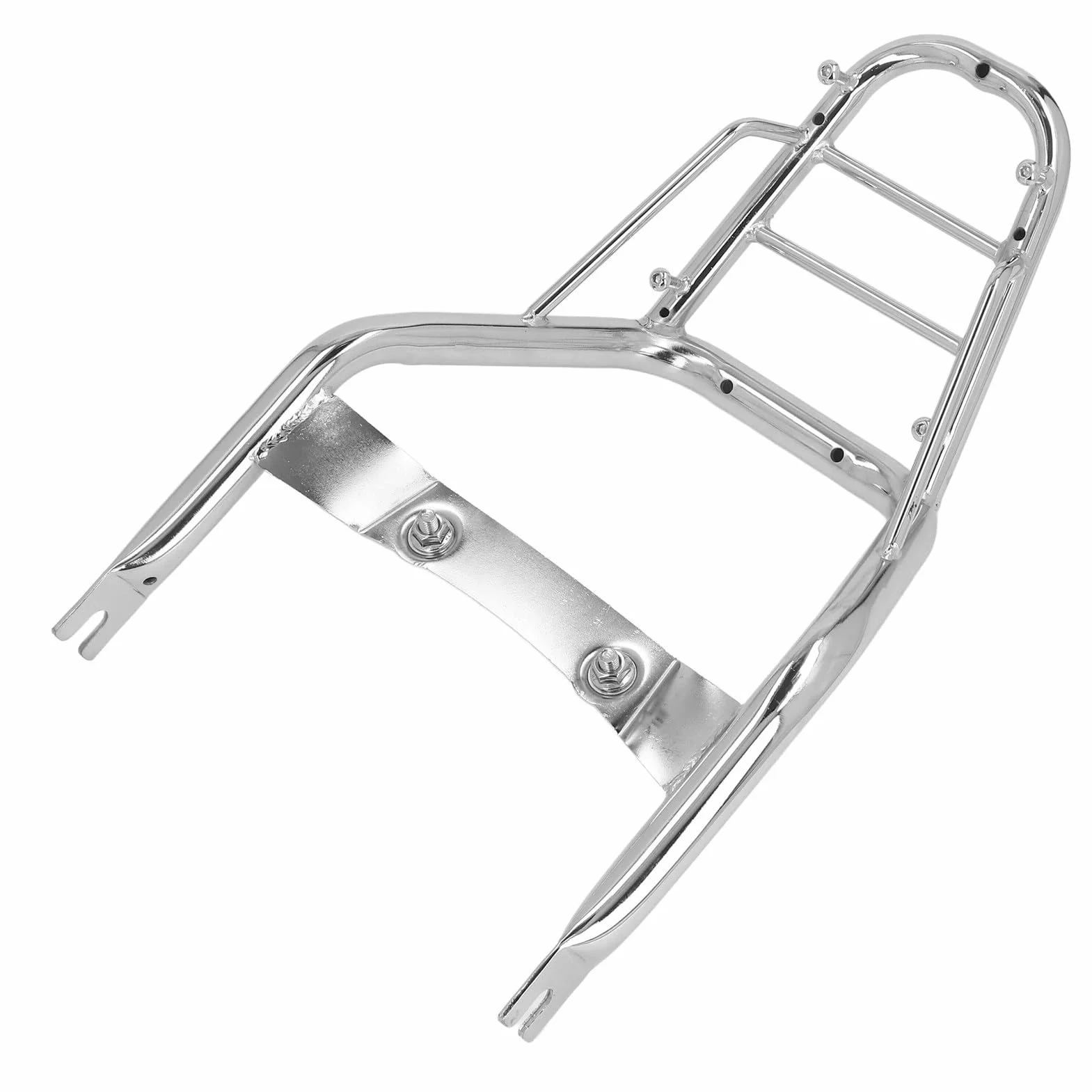 Yosoo Health Gear Portaequipajes Trasero, Portaequipajes Cromado de Acero Al Carbono para Monkey 125 2018 2022, Estante de Almacenamiento Duradero con Pasamanos para Motocicletas