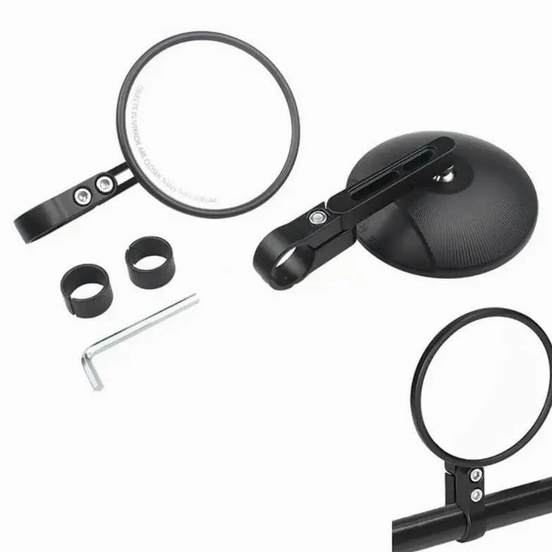 Retrovisor manillar scooter Espejo De Bicicleta Ajustable Con Rotación 360 ​​grados, Resistente Al Impacto, Vista Panorámica Plástico Optimizada Para Ciclismo En Terrenos Difíciles