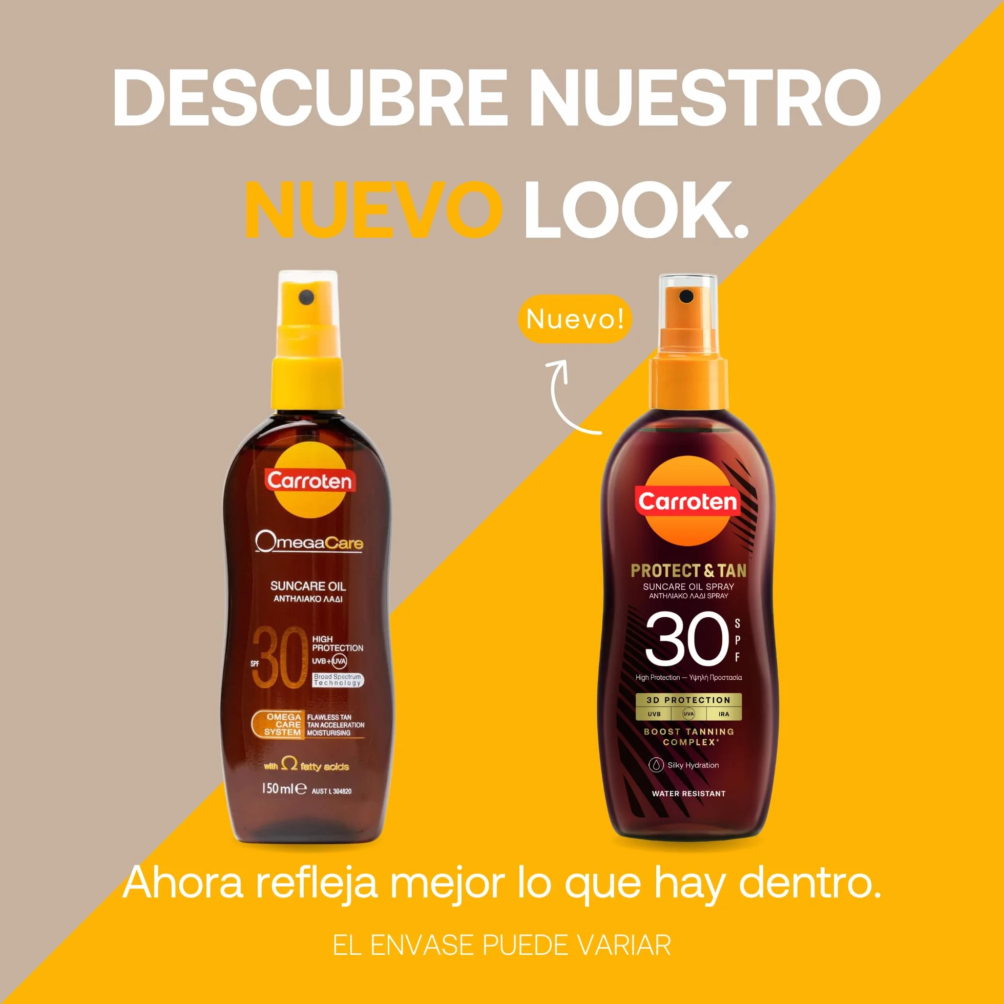 Carroten Protect&Tan Aceite Bronceador SPF 30 150 ml Spray Acelerador Bronceado