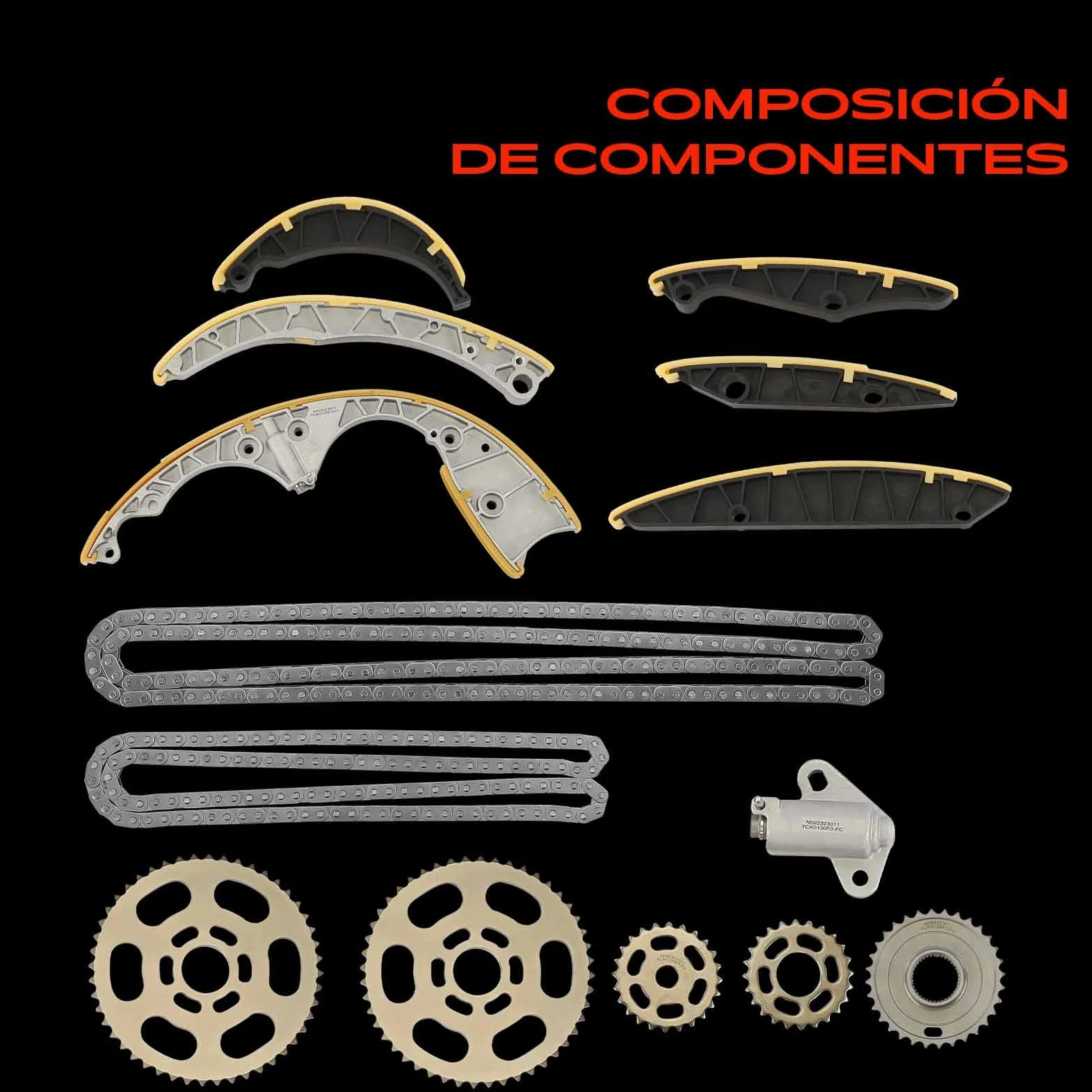 Frankberg Kit de cadena de distribución 059103333F | Compatible con: T.o.u.a.r.e.g 7P5 7P6, A8 4H2 4H8 4HC 4HL, A6 4G2 4GC, A4 Allroad 8KH, A5 Sportback 8TA