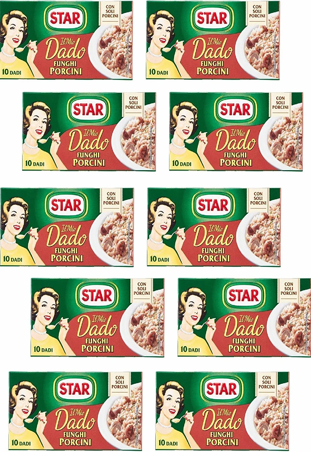 Star Dado Cubos de Sopa Funghi Porcini Brodo Champiñones Bruhe 10 unidades