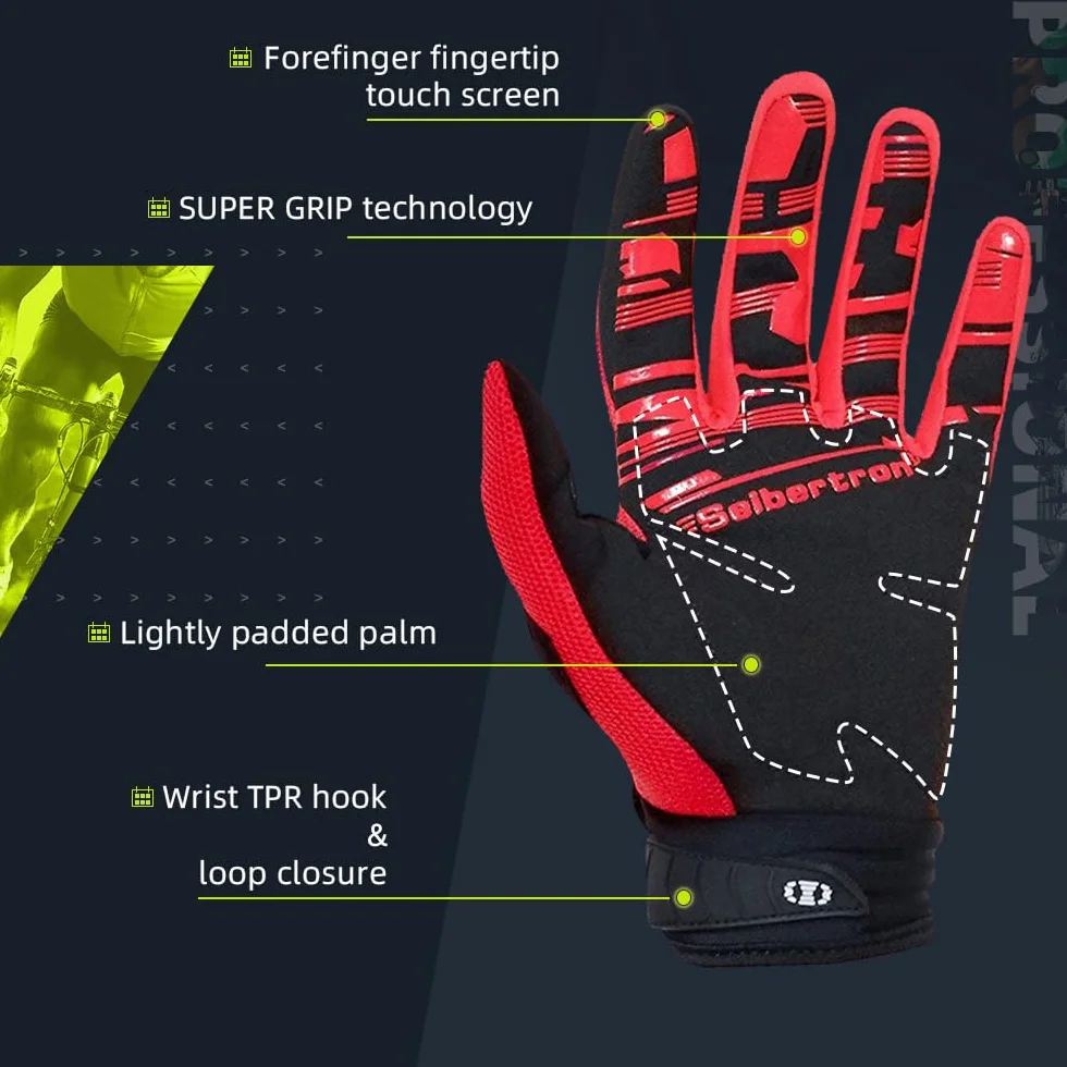 Seibertron Dirtpaw Race/Racing Touch Pantalla Guantes de Off-Road Bicicleta BMX MX ATV MTB de la Guantes de Moto Motocrós Riding Exterior Motocicleta Guantes Adecuado Uomini e Donna