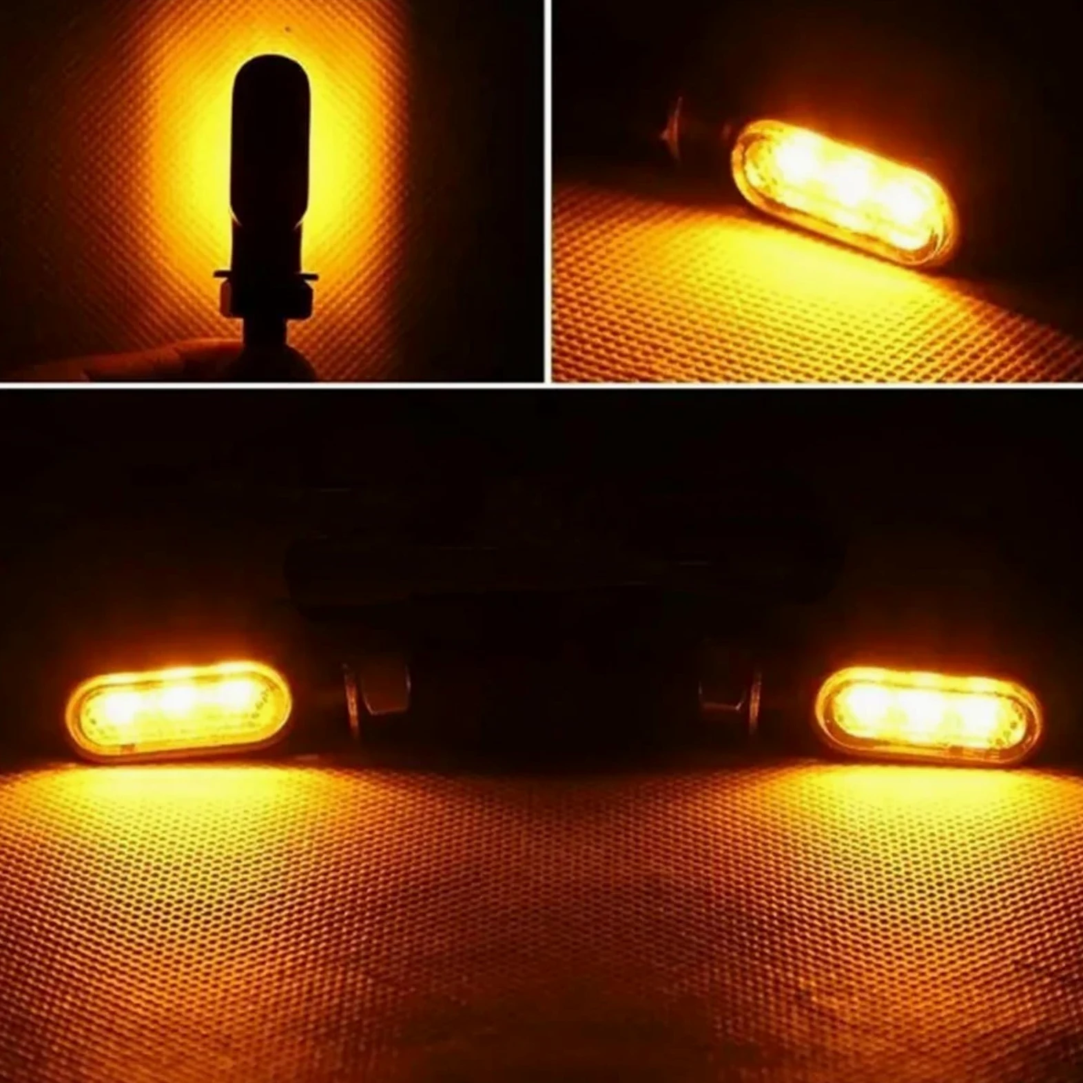 Luces de señalización Luz De Señal Giro Motocicleta | Luz de señal de giro para motocicleta, lámpara intermitente con indicador intermitente de Moto de 12V(3 LED and 6 LED)
