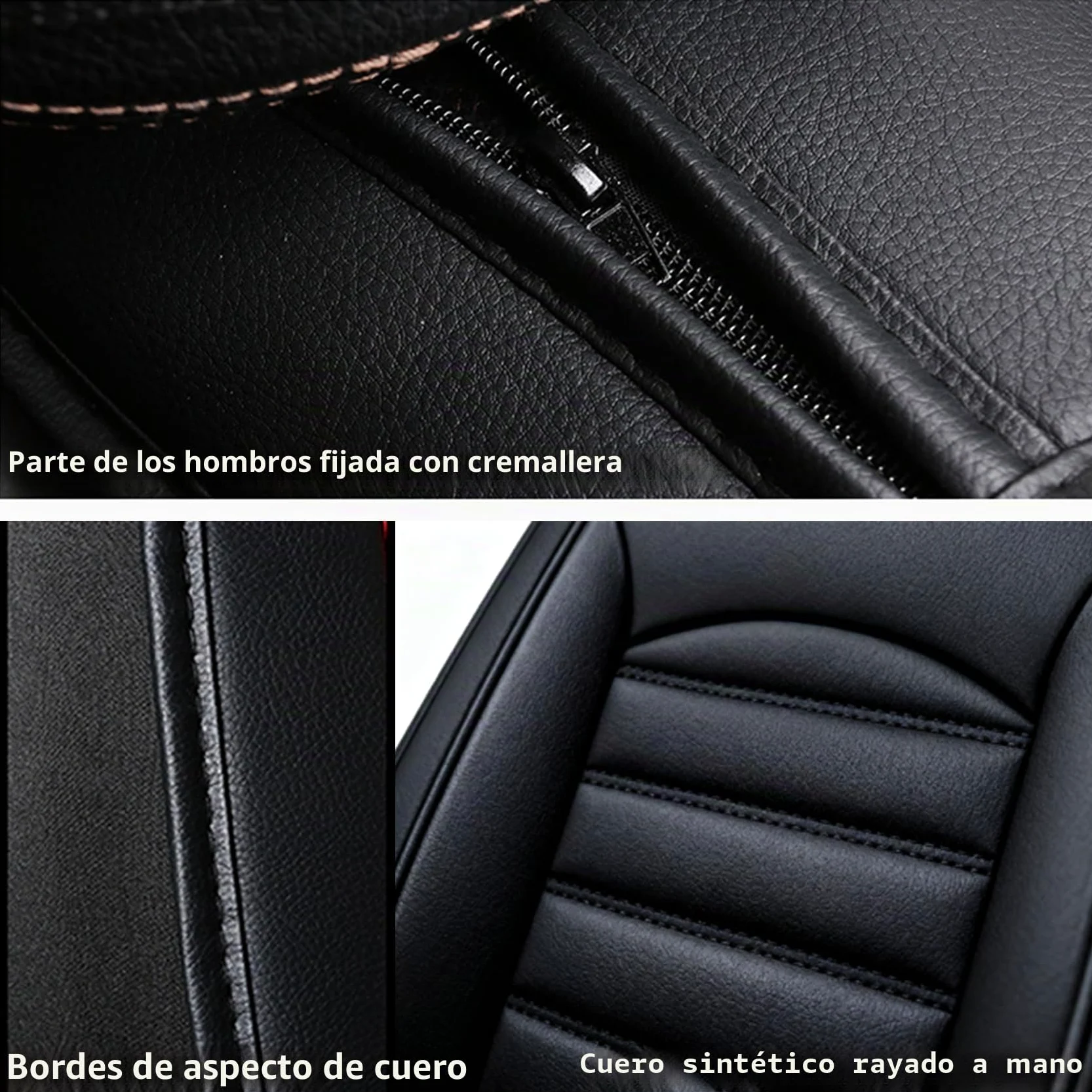 Juego de 2 fundas de asiento de coche para Mercedes Benz Clase B, Clase C, Clase E, GLB, GLK, GLC, GLE (negro)