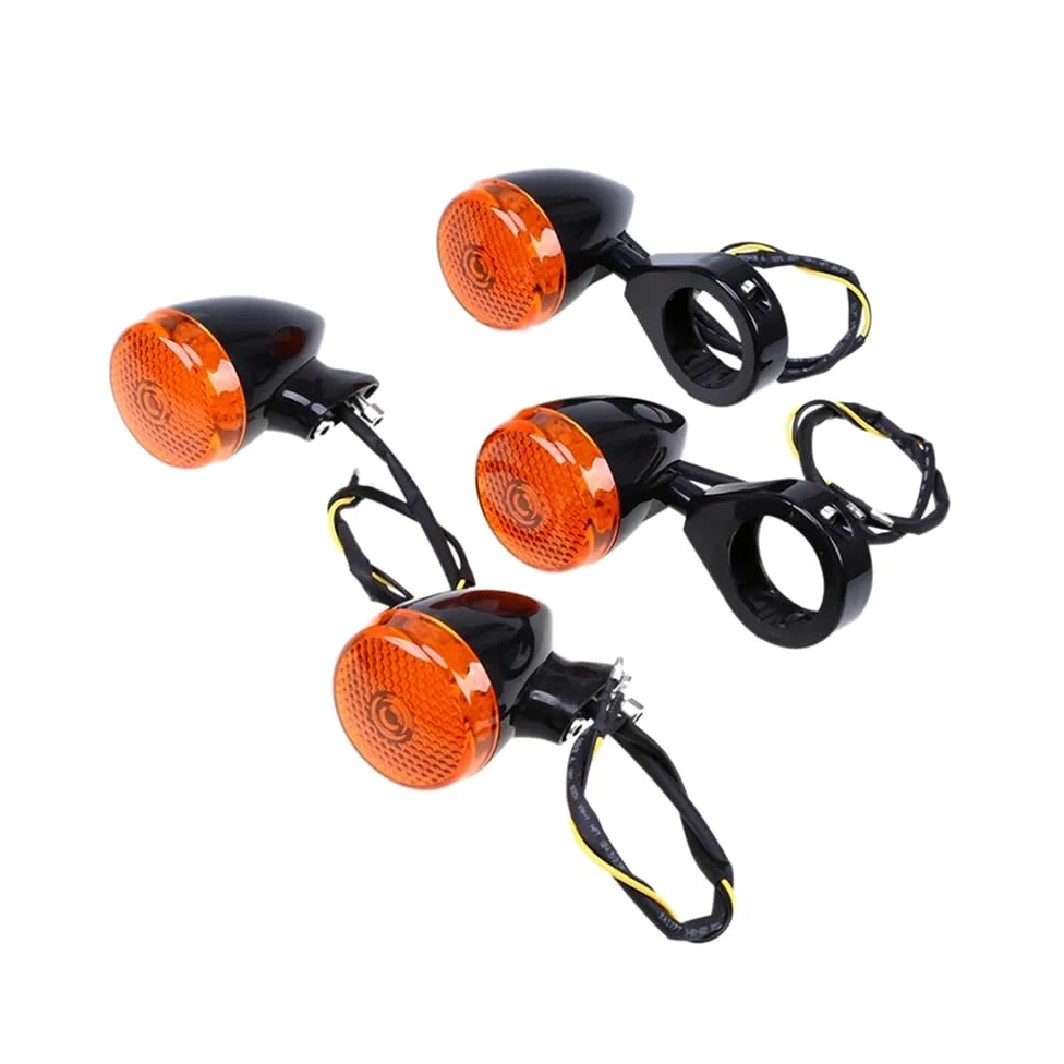 Intermitentes para Moto, 4 Uds LED Motocicleta Señal De Giro Indicador Intermitente Luz Scooter Intermitente Lámpara Se Adapta A La Mayoría De Motos para H&Arley