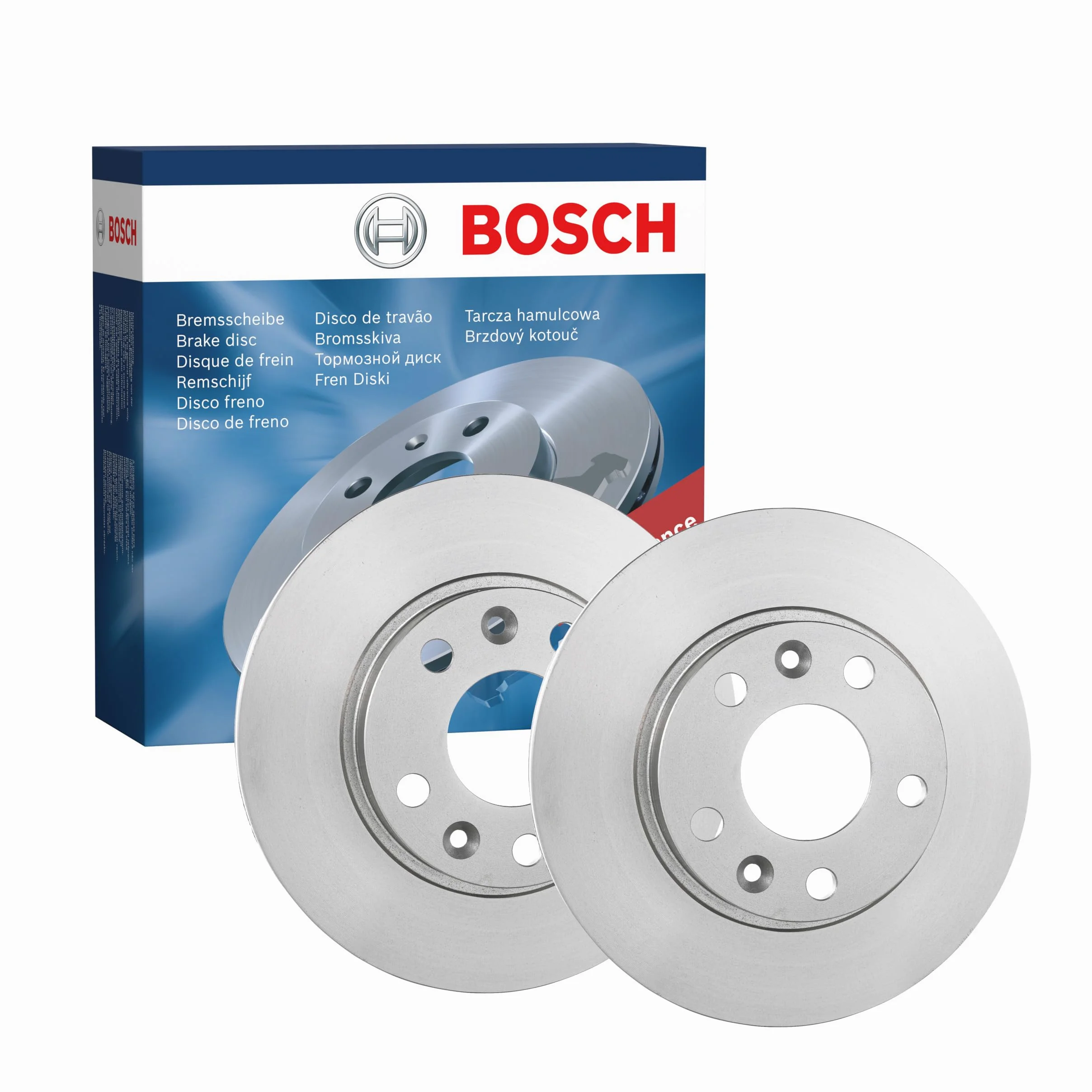Juego de 2 Discos de Freno Bosch BD1609 - Discos Ventilados, Alto Contenido en Carbono, 269 mm - Eje Delantero - ECE-R90 - Refrigeración Mejorada, Menor Fatiga, Anticorrosión - 1 Juego de 2 Discos
