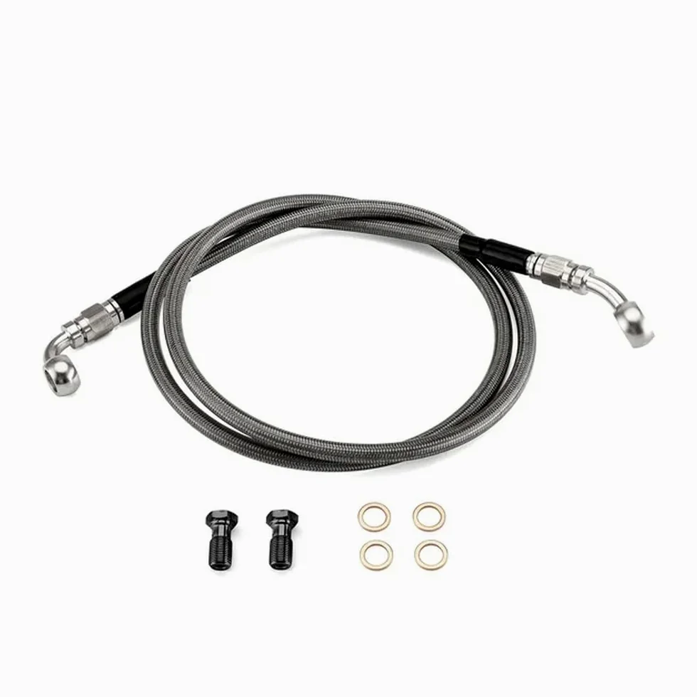 Kit de línea de Freno Delantero hidráulico de 48 Pulgadas de Longitud extendida sin ABS más 6 Pulgadas más 8 Pulgadas más 10 Pulgadas Compatible con Sportster XL883(48 Inch Black)
