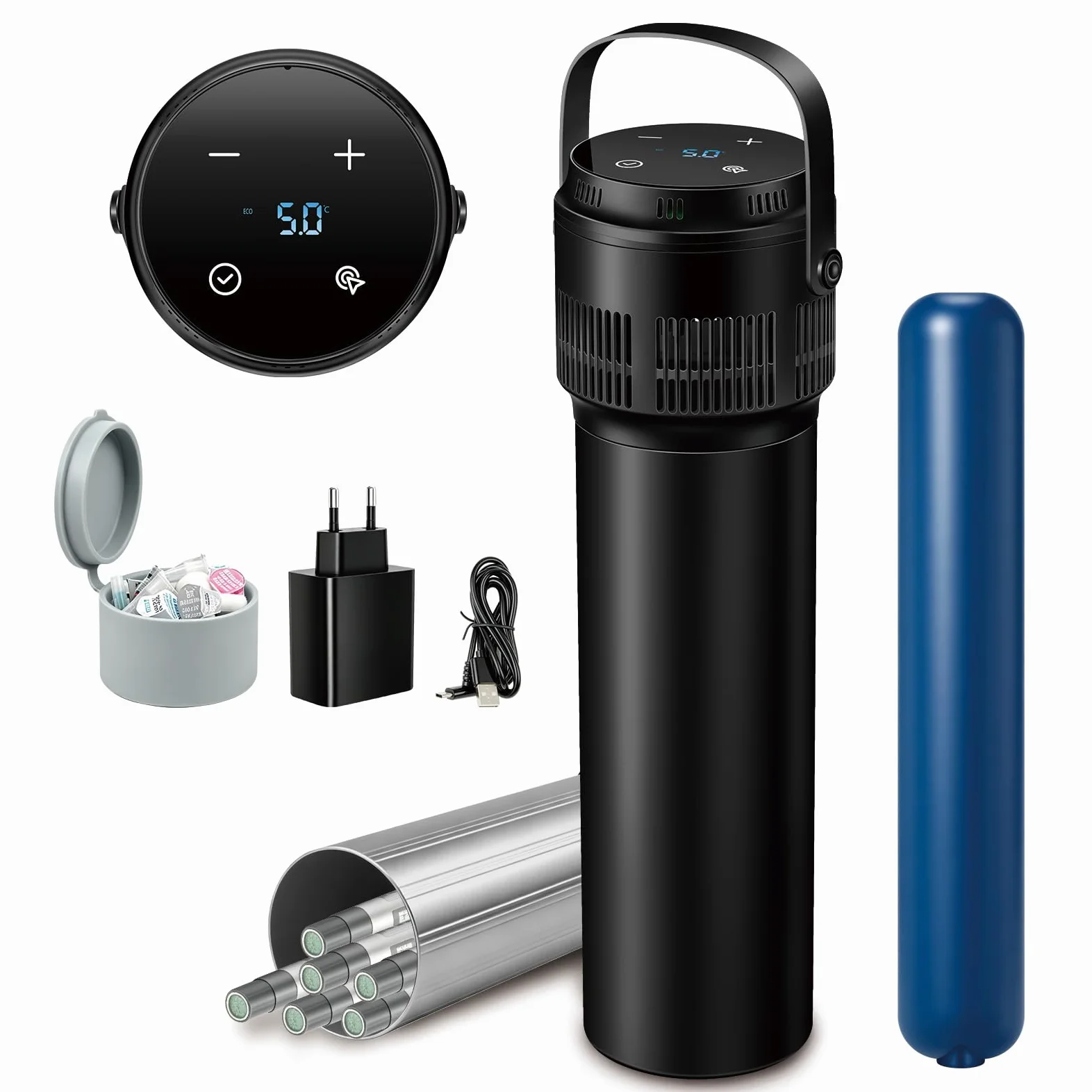 Sendowtek Nevera Insulina Viaje, Insulin Cooler Travel Case Recargable con Pack de Gel, Personalizado de 2 a 8℃ y Pantalla Temperatura, Estuche Medicamentos Portátil Eléctrico para Diabéticos