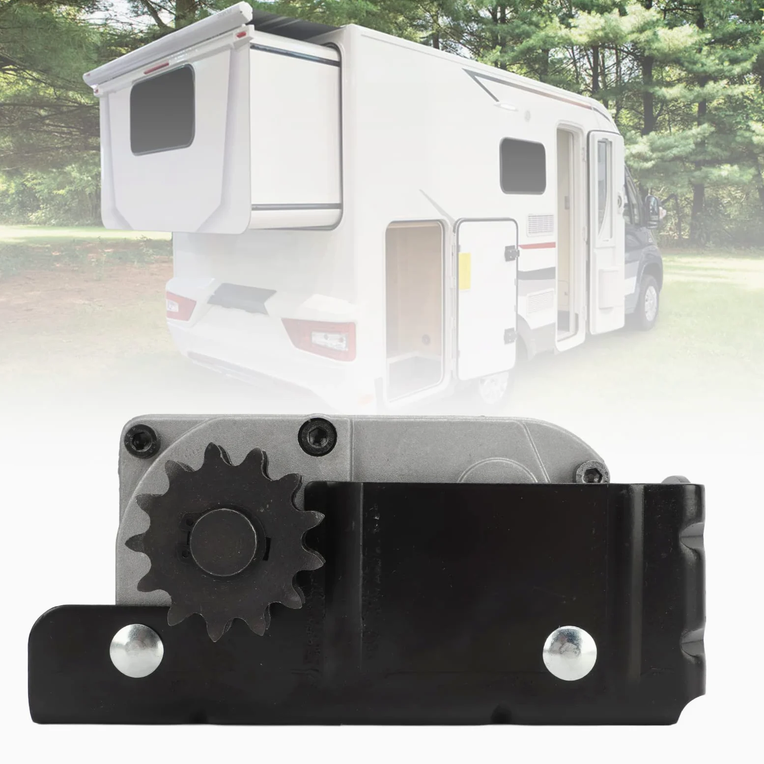 Tyenaza Caja De Engranajes Deslizante para RV, Caja De Engranajes Deslizante para Remolque con Soporte De Montaje, Piñón De 13 Dientes R25076 1 para Remolque De Autocaravana