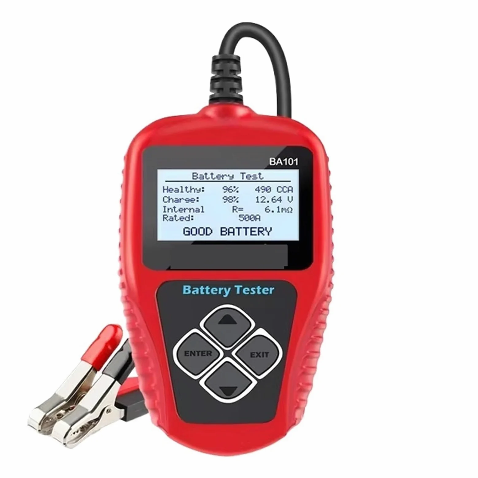 Comprobador de baterías de Coche, Probador de batería Coche BA101 12 V, analizador, comprobador Carga automotriz, Circuito 100-2000 CCA, herientas diagnóstico