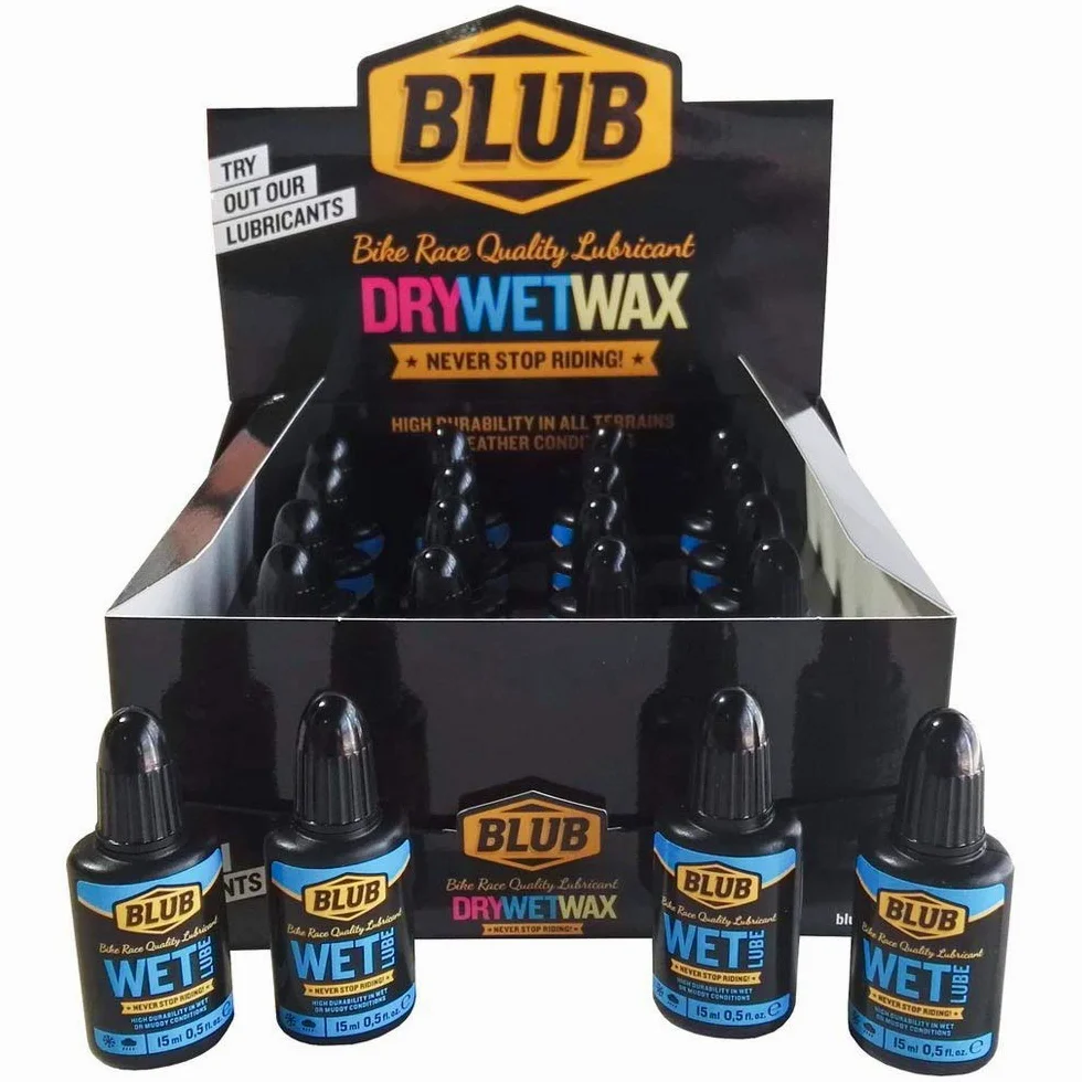 BLUB - 8436577100300/432 : Caja Aceite lubricante Preparado para soportar Agua y Nieve Wet LUBE 20U