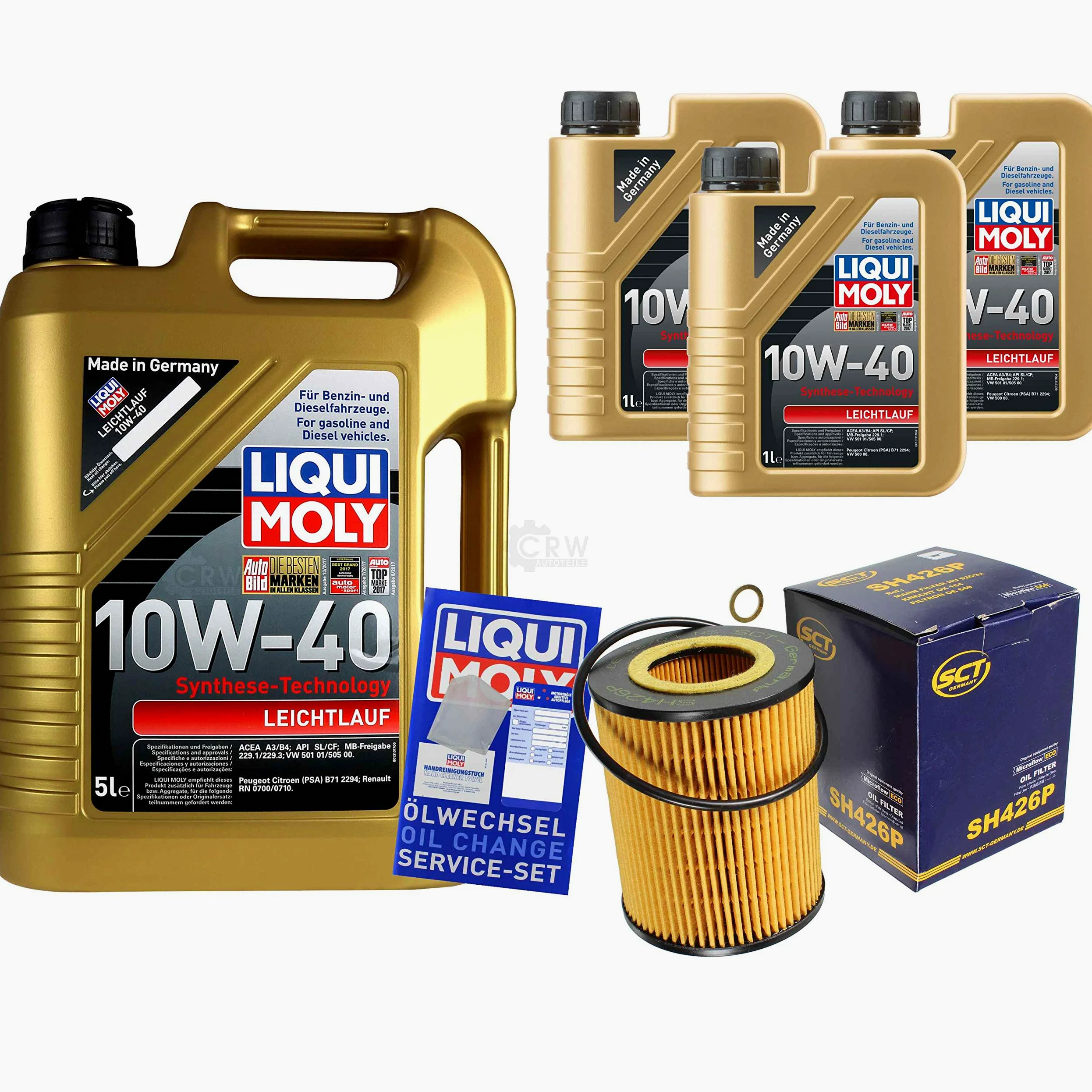 Juego de filtros de inspección 8 litros de aceite de motor de marcha suave 10W-40 SCT Germany