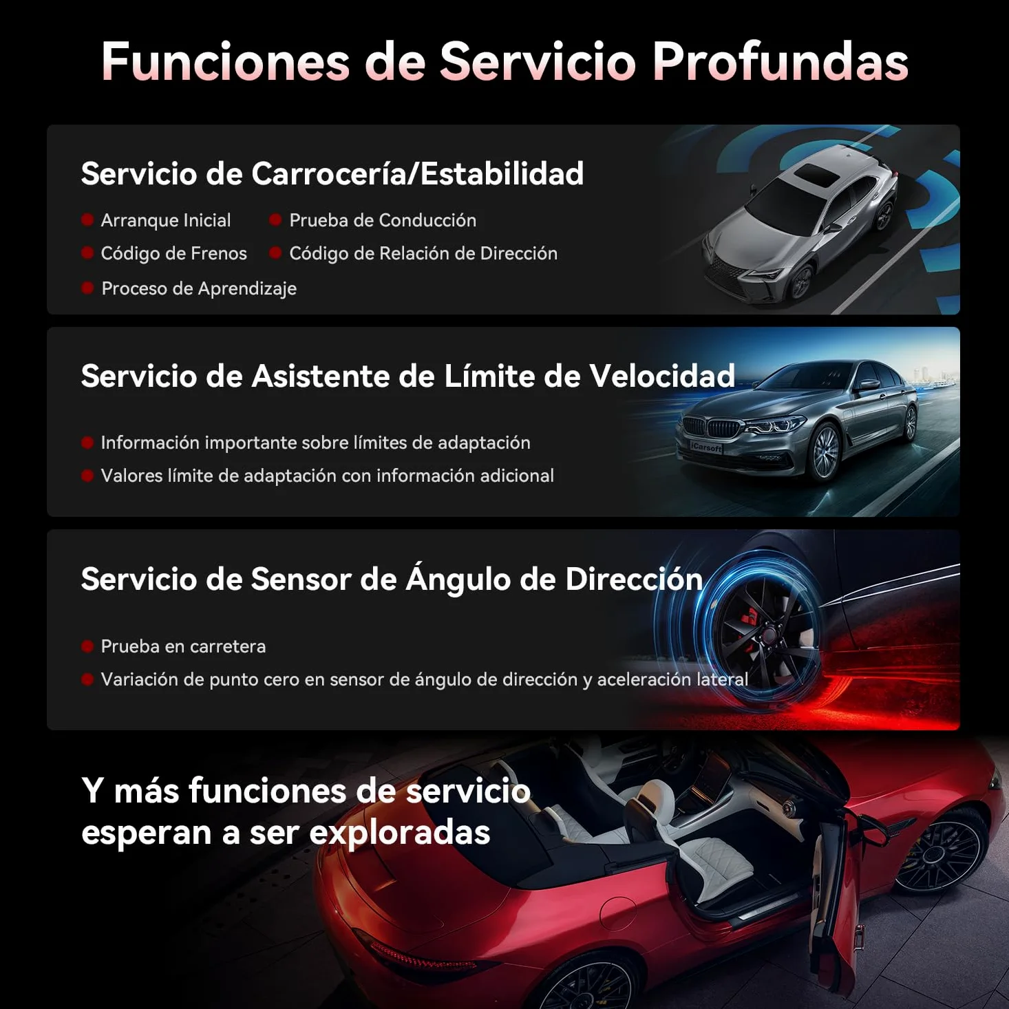 iCarsoft MB V3.0 OBD2 Máquina Diagnosis Coche para Ben.z/Sprinter/Smart, Escáner de Todo el Sistema, 35 Funciones Reinicio, Prueba Bidireccional, Vin Automático, con Adaptador Ben.z 38 Pines
