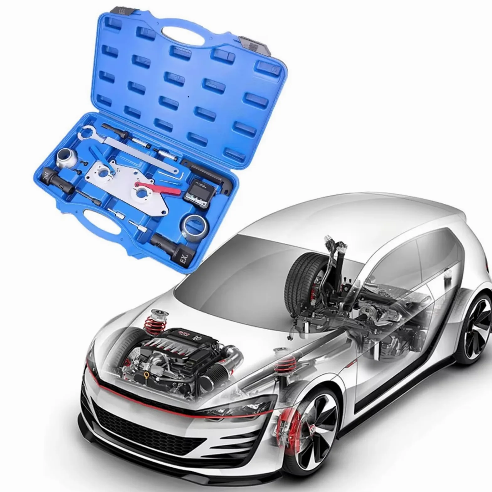 Kit De Herramientas De Alineación Bloqueo De Correa De Distribución Del Árbol De Levas Del Motor Compatible Con Motor Skoda 1.5L TSI 2017-2020 2021 2022 2023 2024 Herramienta Calado Motor