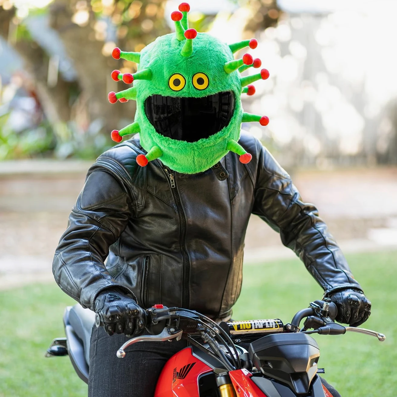 Moto Loot Funda para casco de motocicleta, paseos divertidos y regalos (solo funda, casco no incluido) - Virus